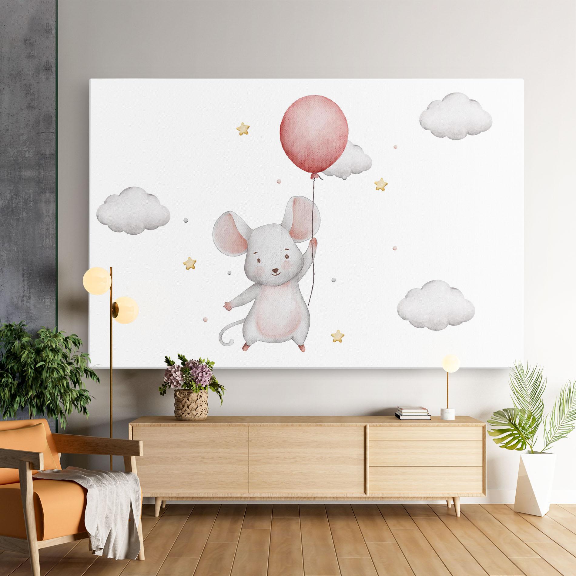 Картина на платно Mouse Balloon mockup 9