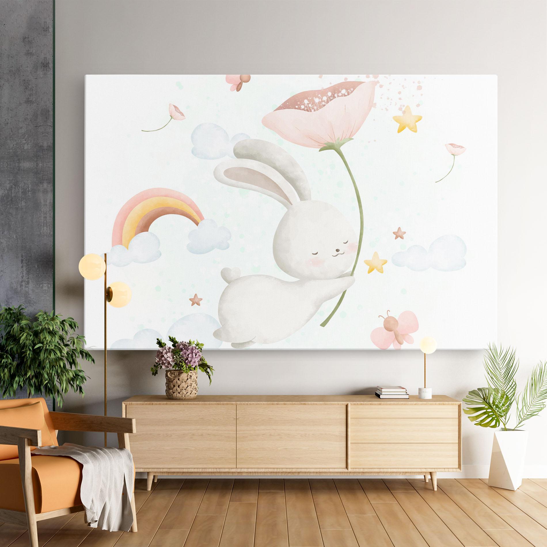 Картина на платно Spring Flower Bunny mockup 9