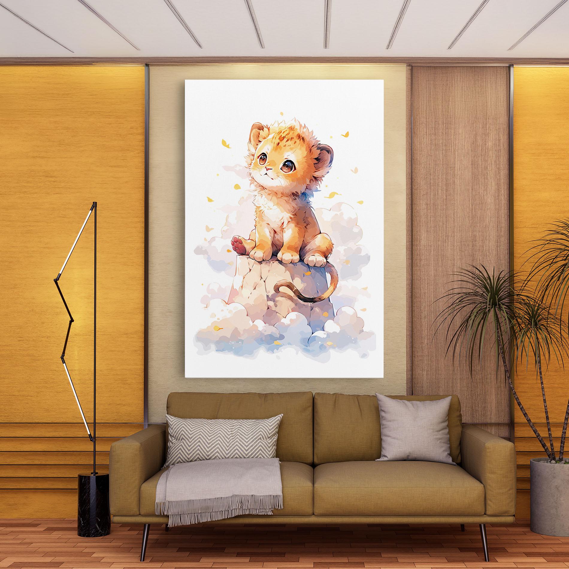 Картина на платно Cute Cloud Lion mockup 9
