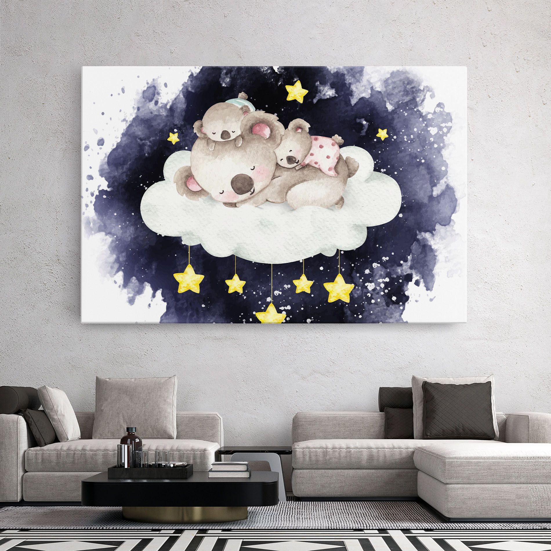Baby Koala Sleeping mockup 2