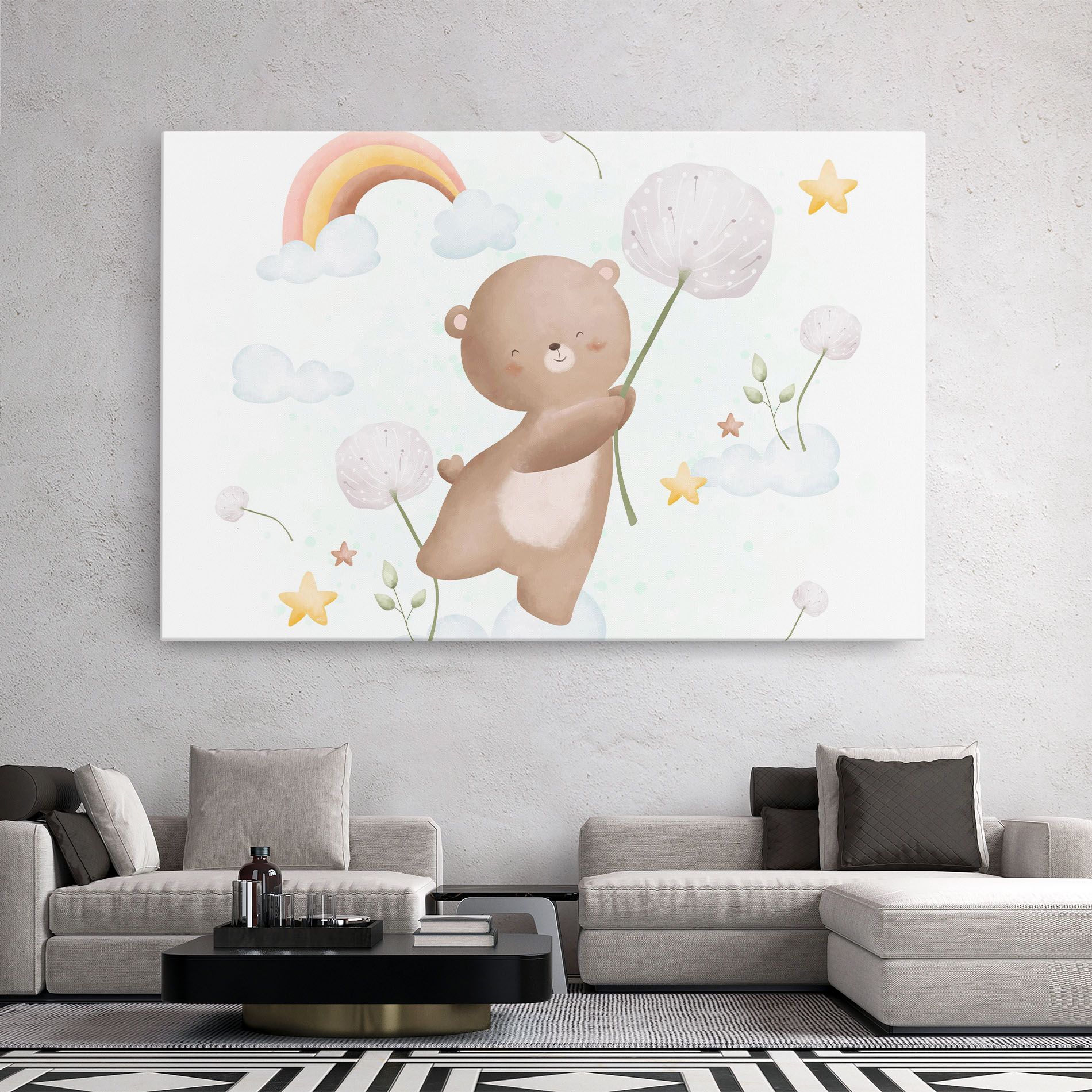Bear Rainbow Art mockup 2