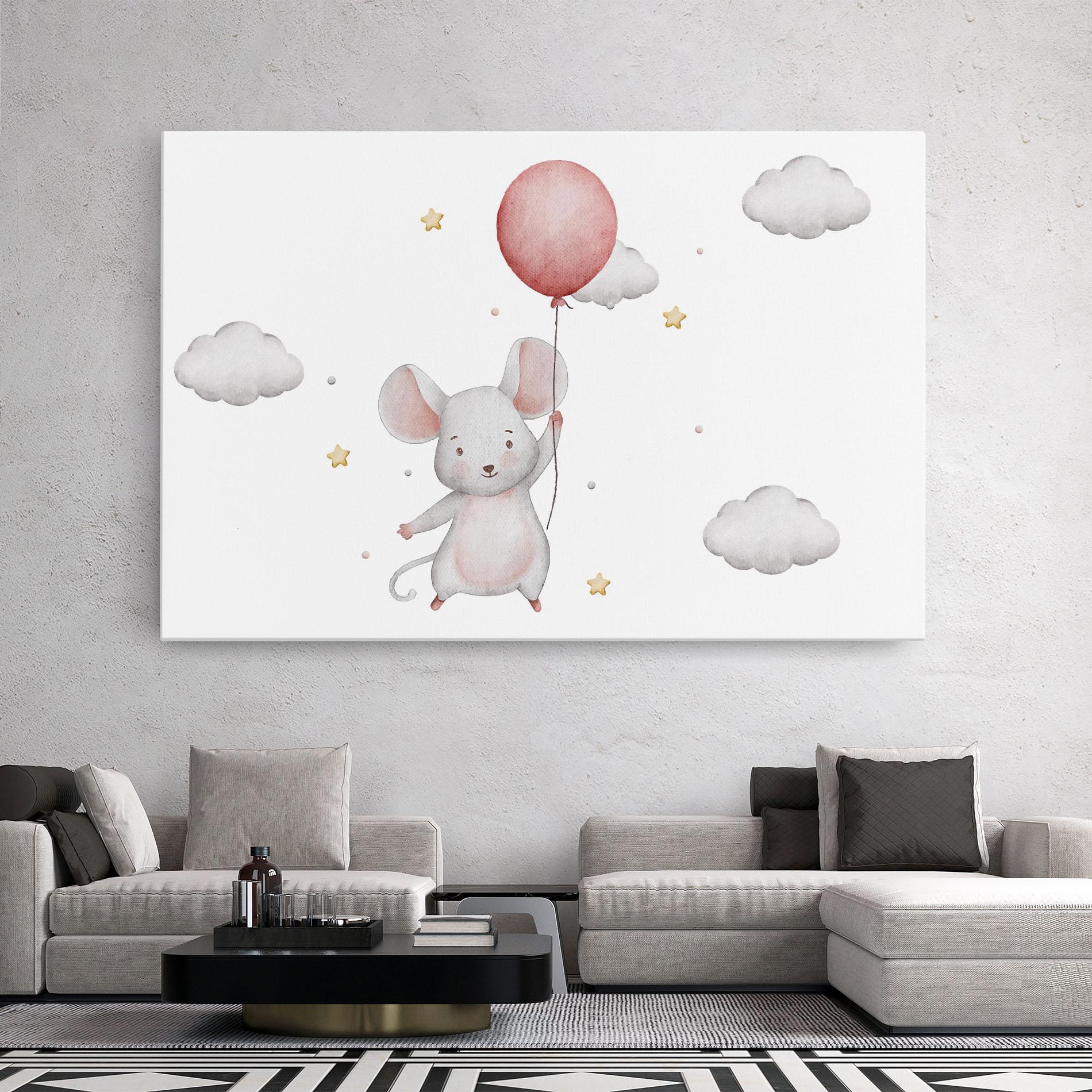 Картина на платно Mouse Balloon mockup 2