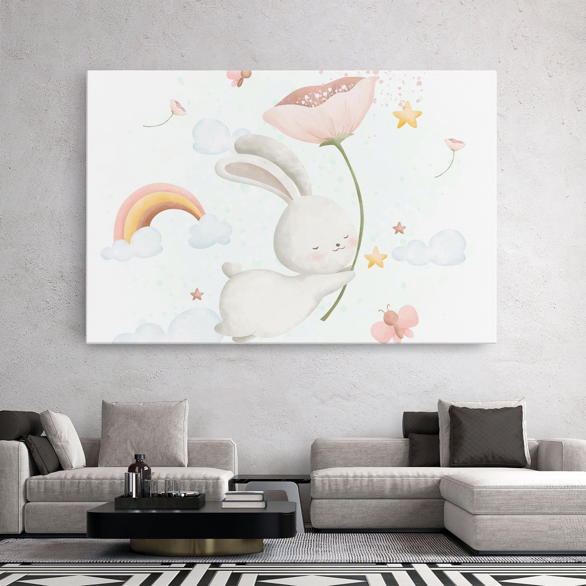 Spring Flower Bunny mockup 2