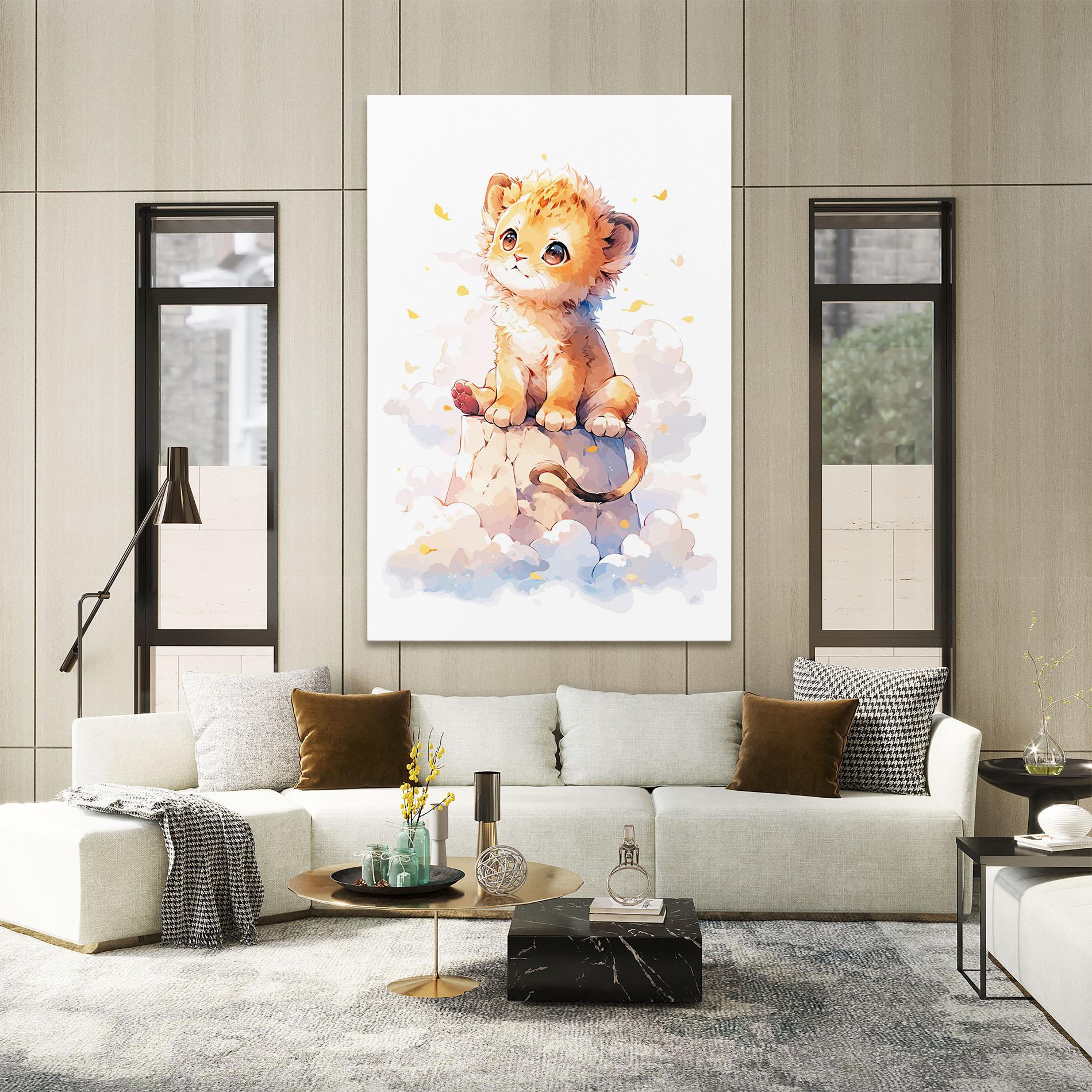 Картина на платно Cute Cloud Lion mockup 2