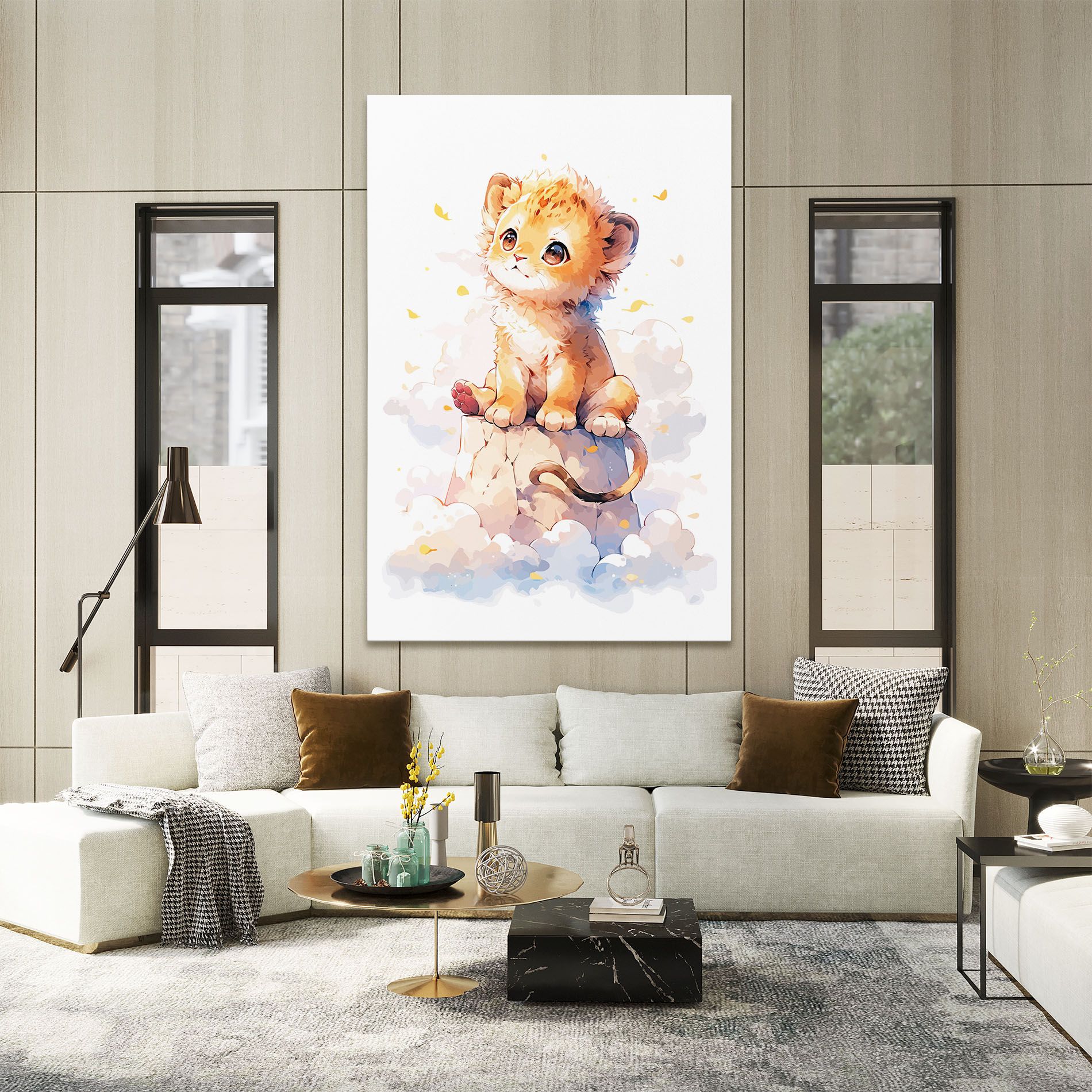 Cute Cloud Lion mockup 2