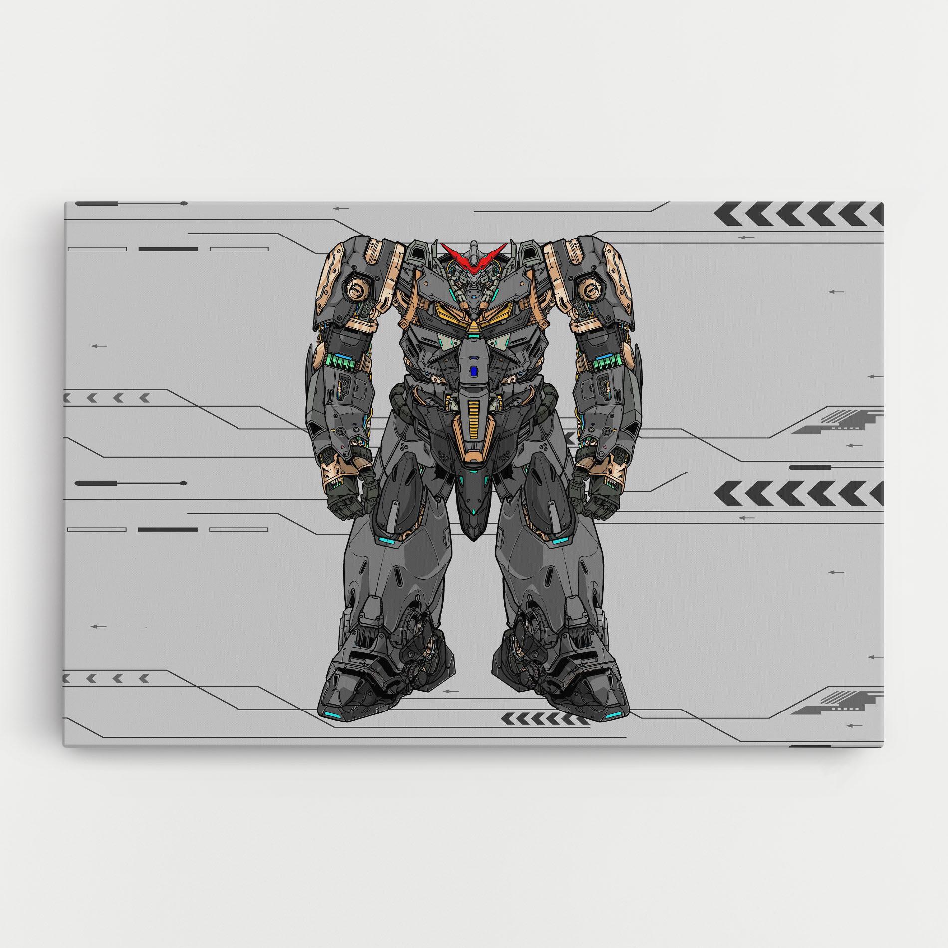 Картина на платно Big Grey Robot mockup 0