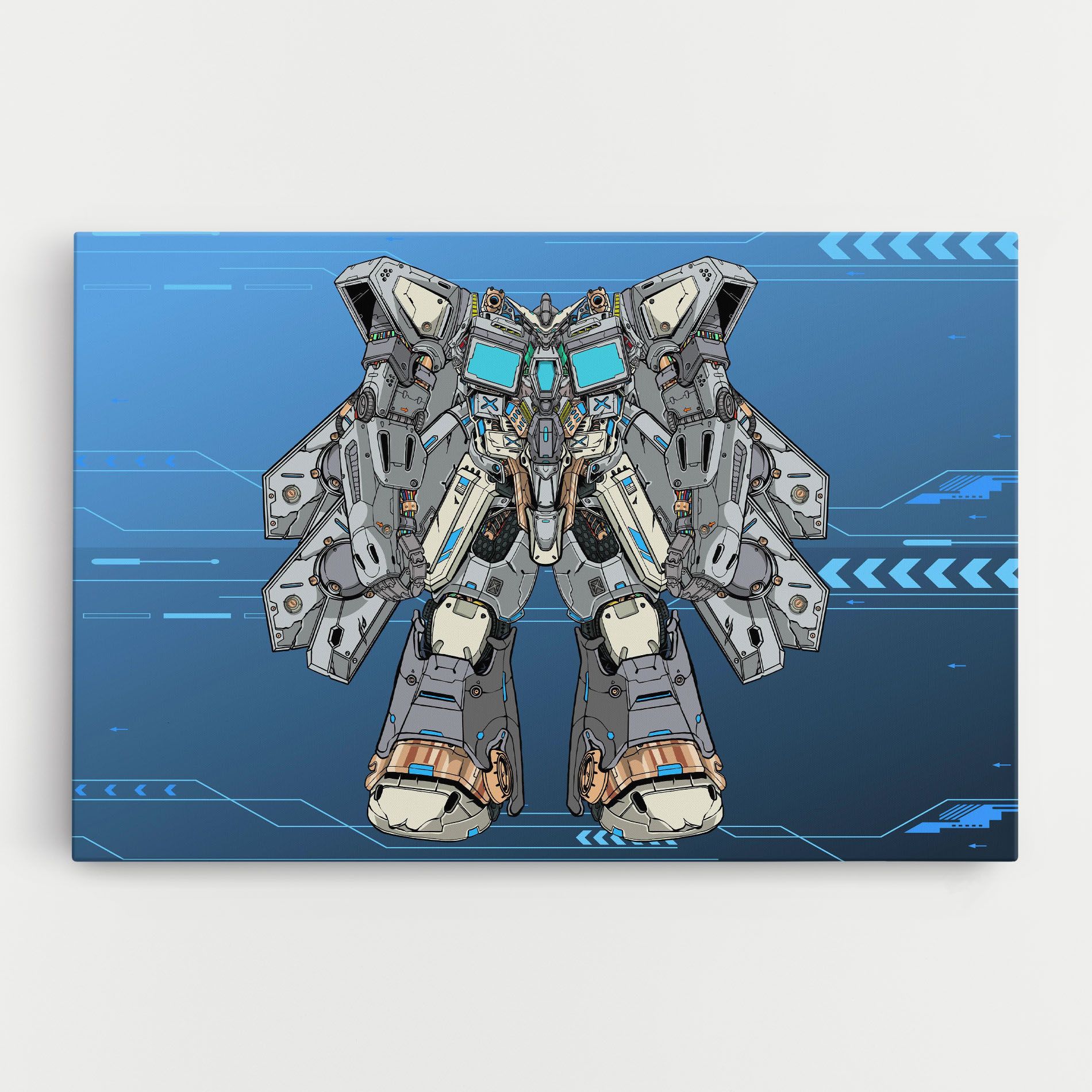 Blue Grey Robot mockup 0