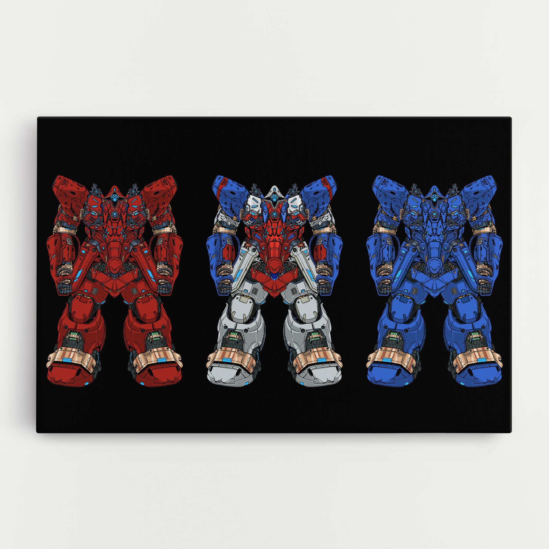 Blue Red Robots mockup 0