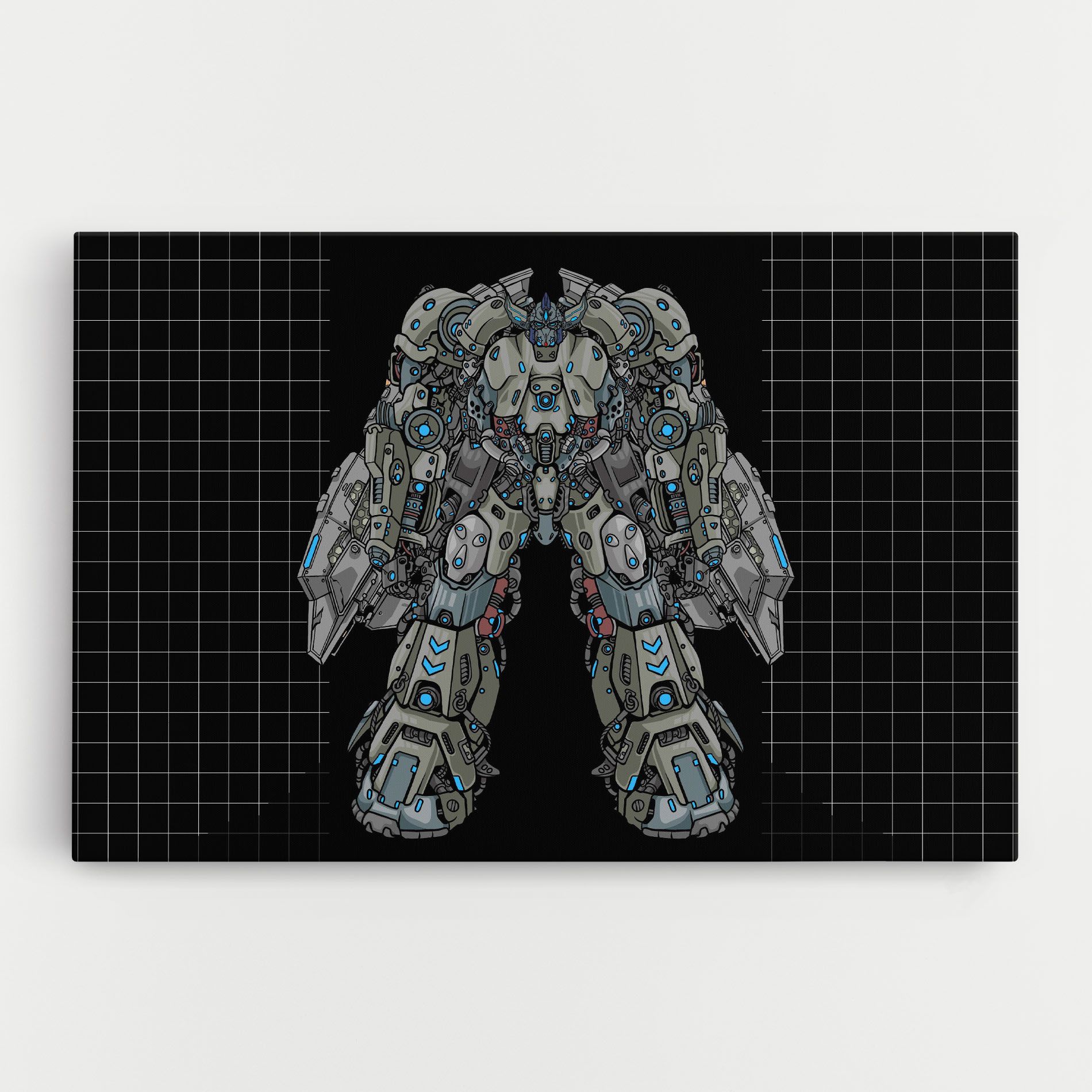 Grey Blue Robot mockup 0