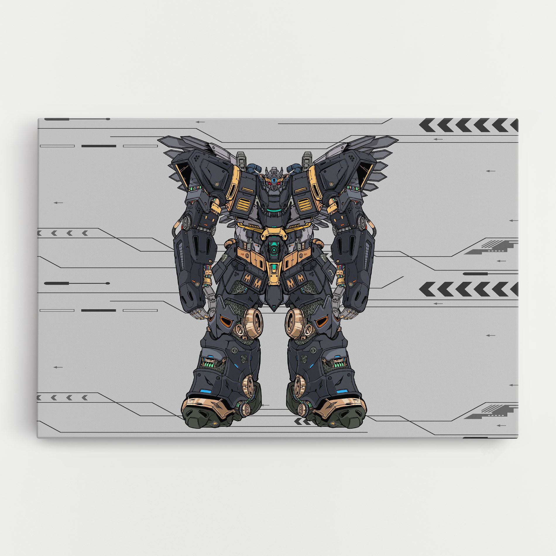 Grey Yelloy Robot mockup 0