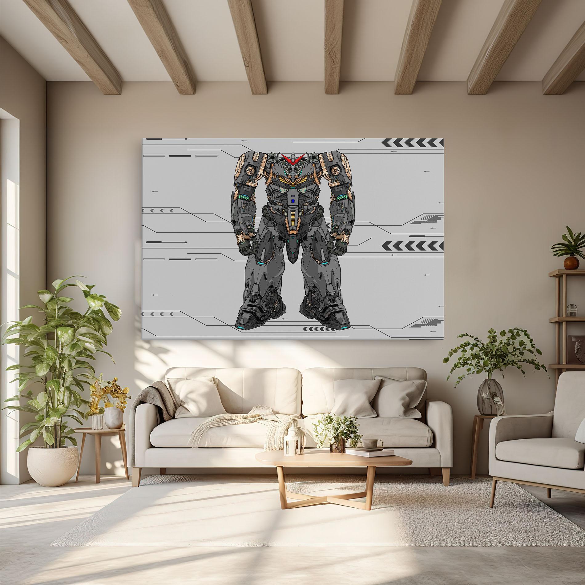 Картина на платно Big Grey Robot mockup 6