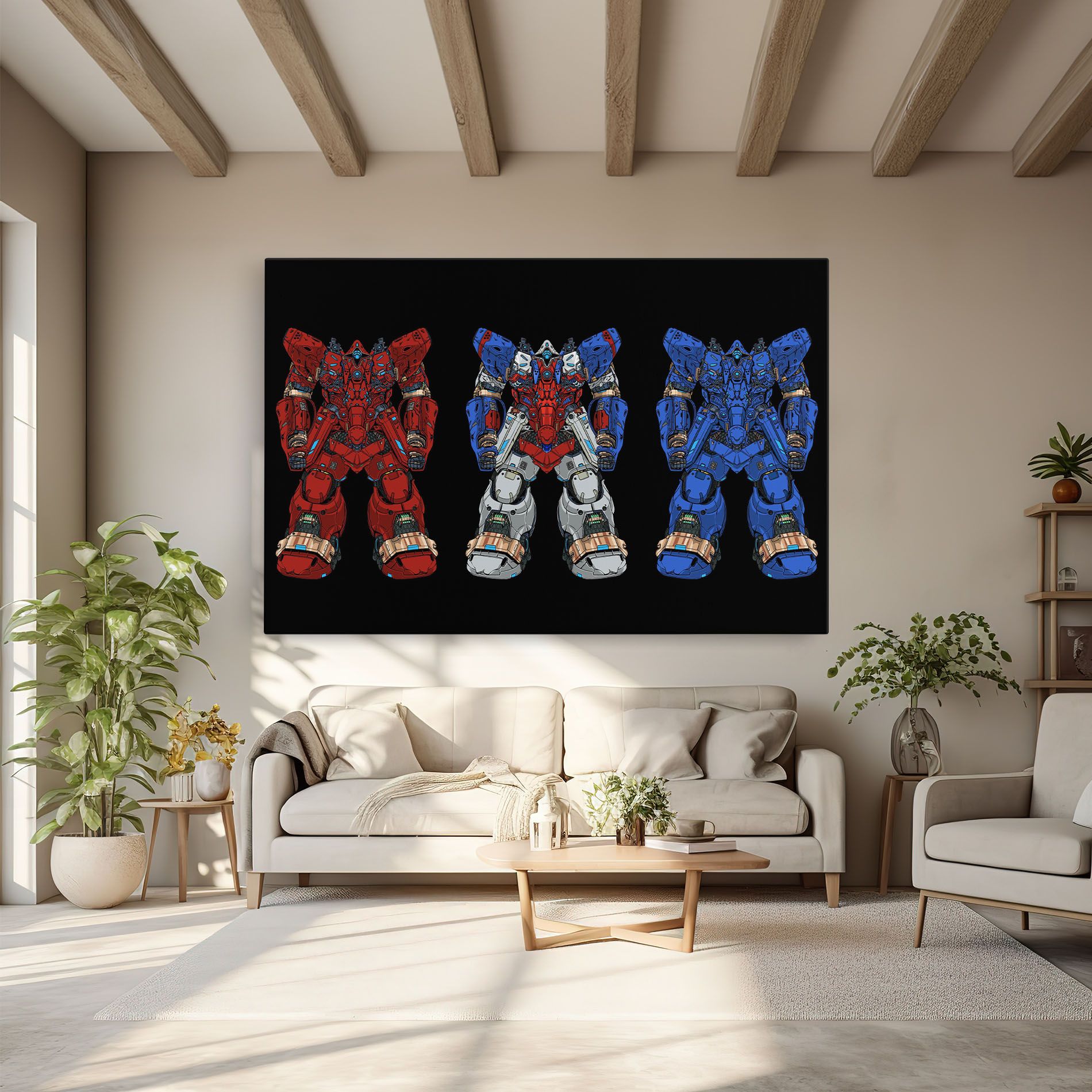 Blue Red Robots mockup 6