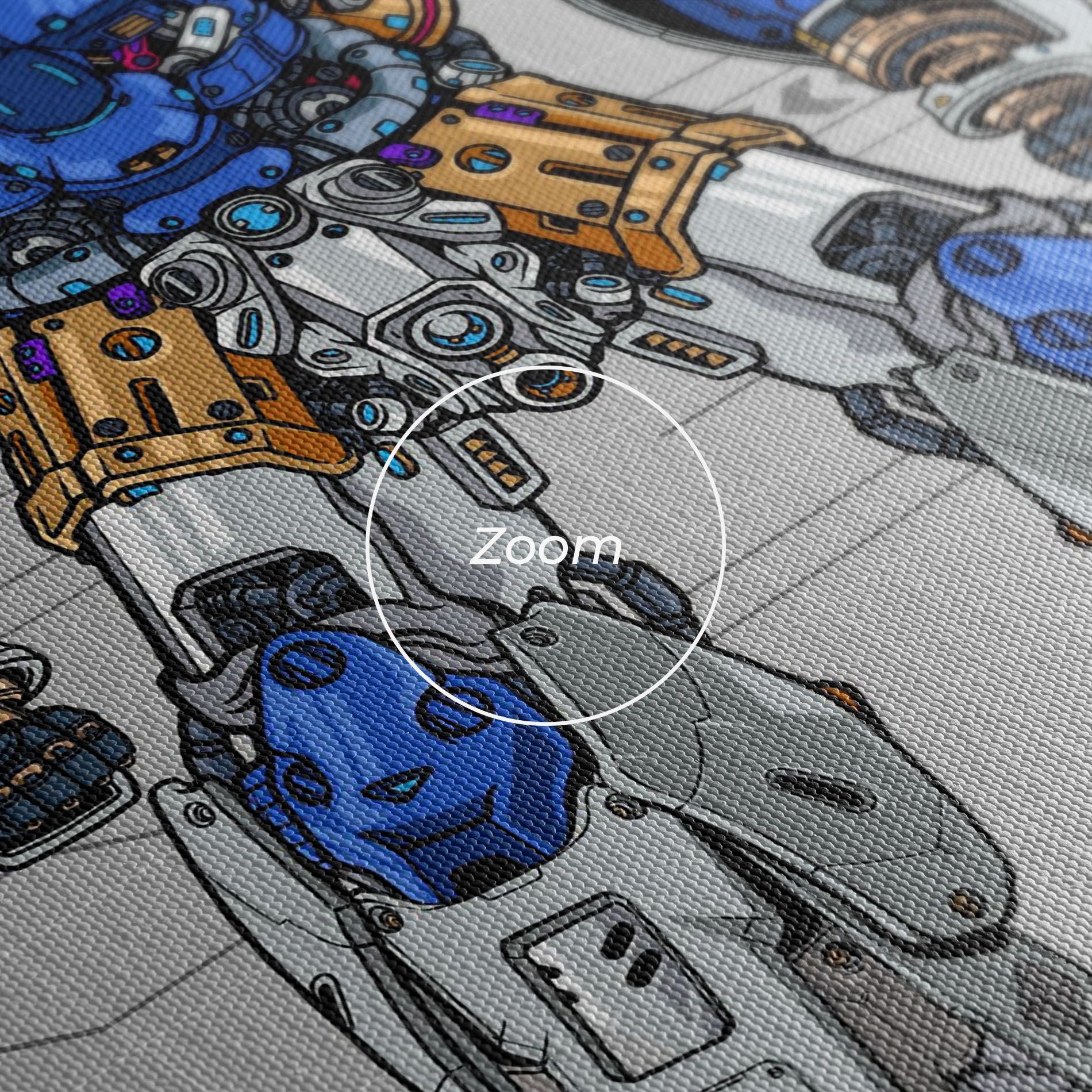 Blue Yellow Robot mockup 3