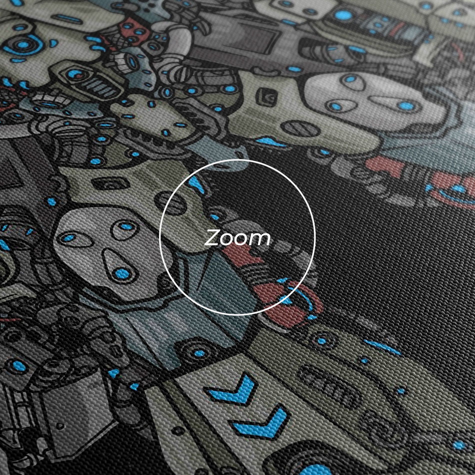 Grey Blue Robot mockup 3