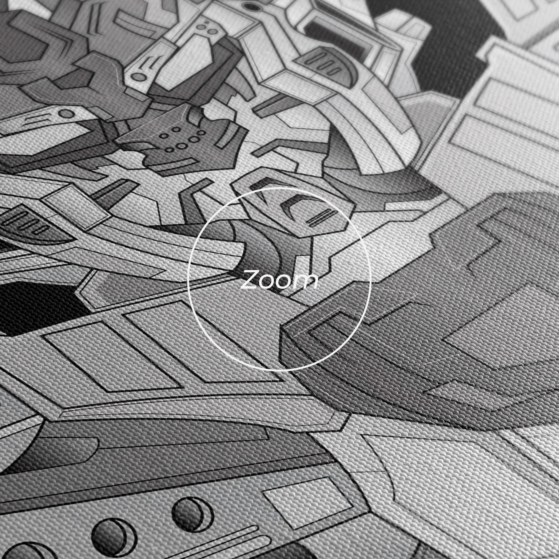 Картина на платно Grey Robot mockup 3