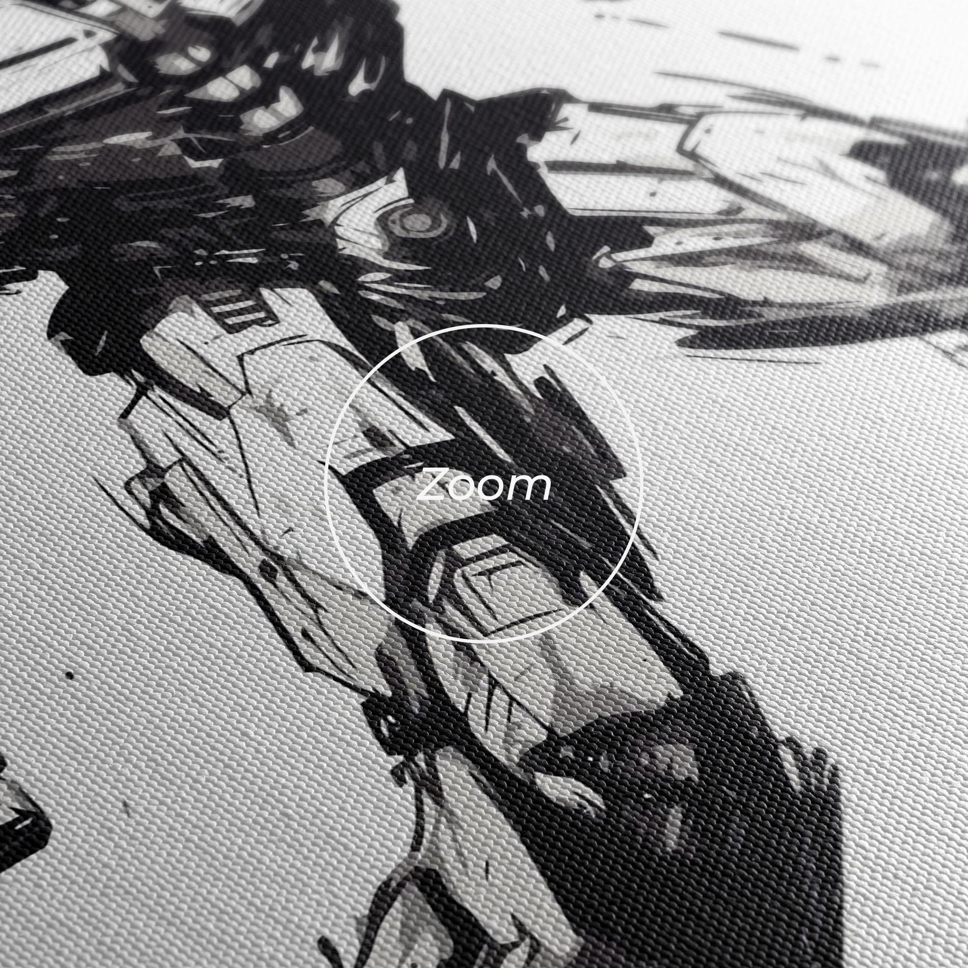 Картина на платно Grey White Robot mockup 3