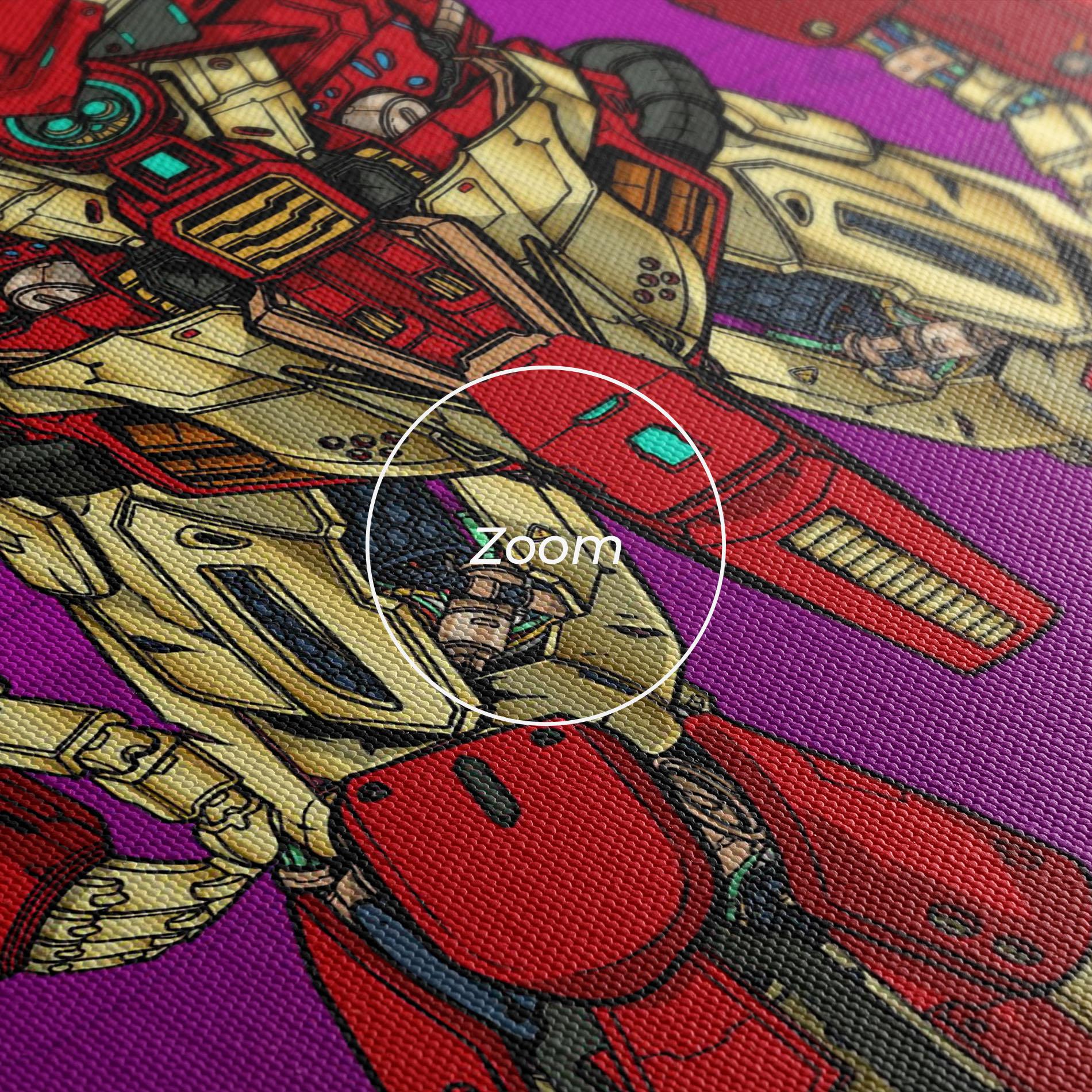 Картина на платно Red Cream Robot mockup 3