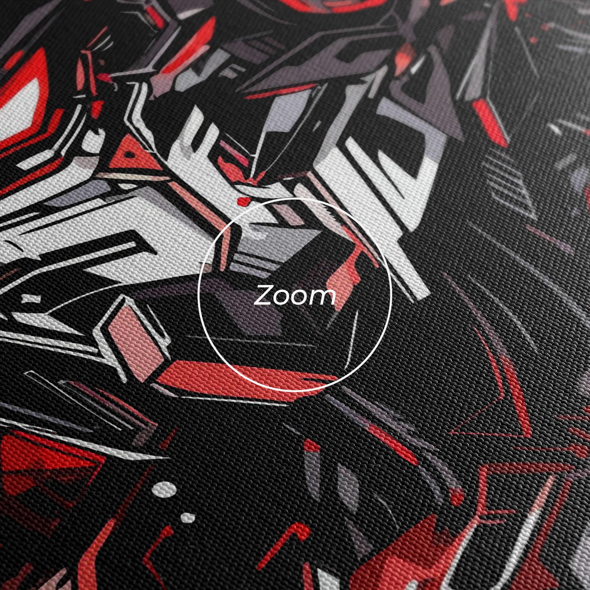 Картина на платно Red Grey Robot mockup 3