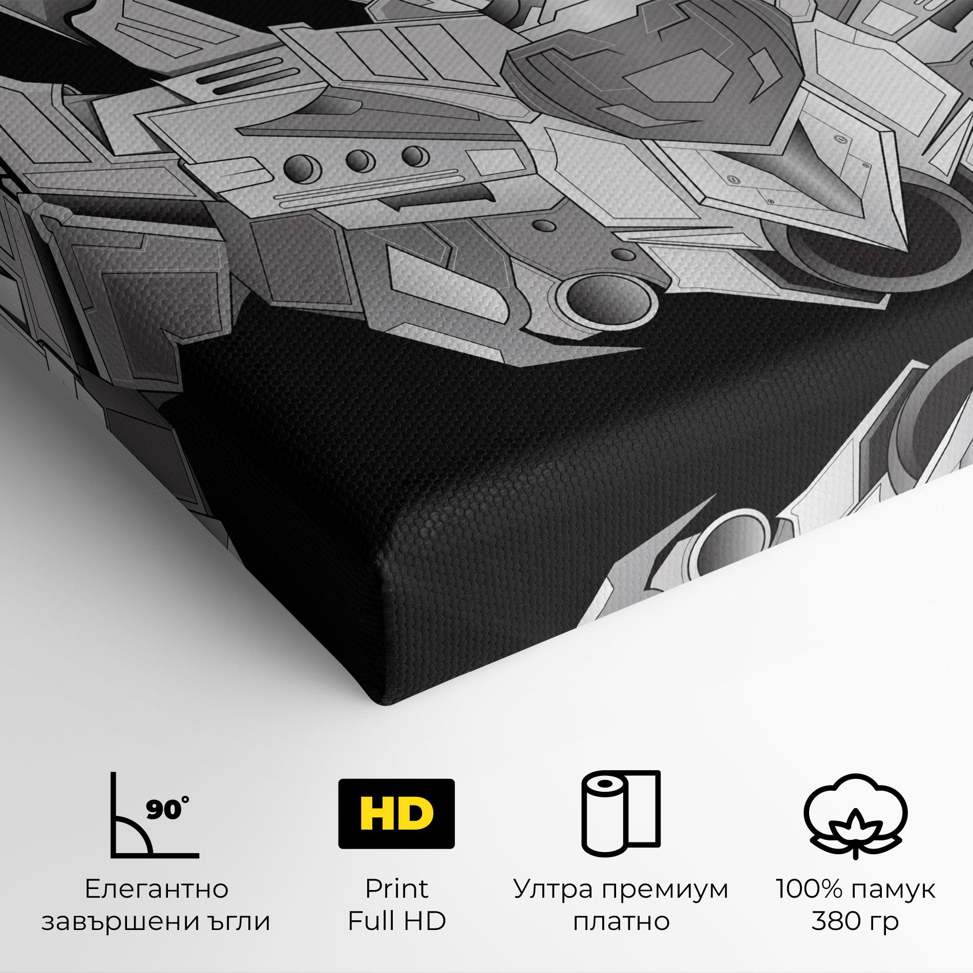 Картина на платно Grey Robot mockup 4