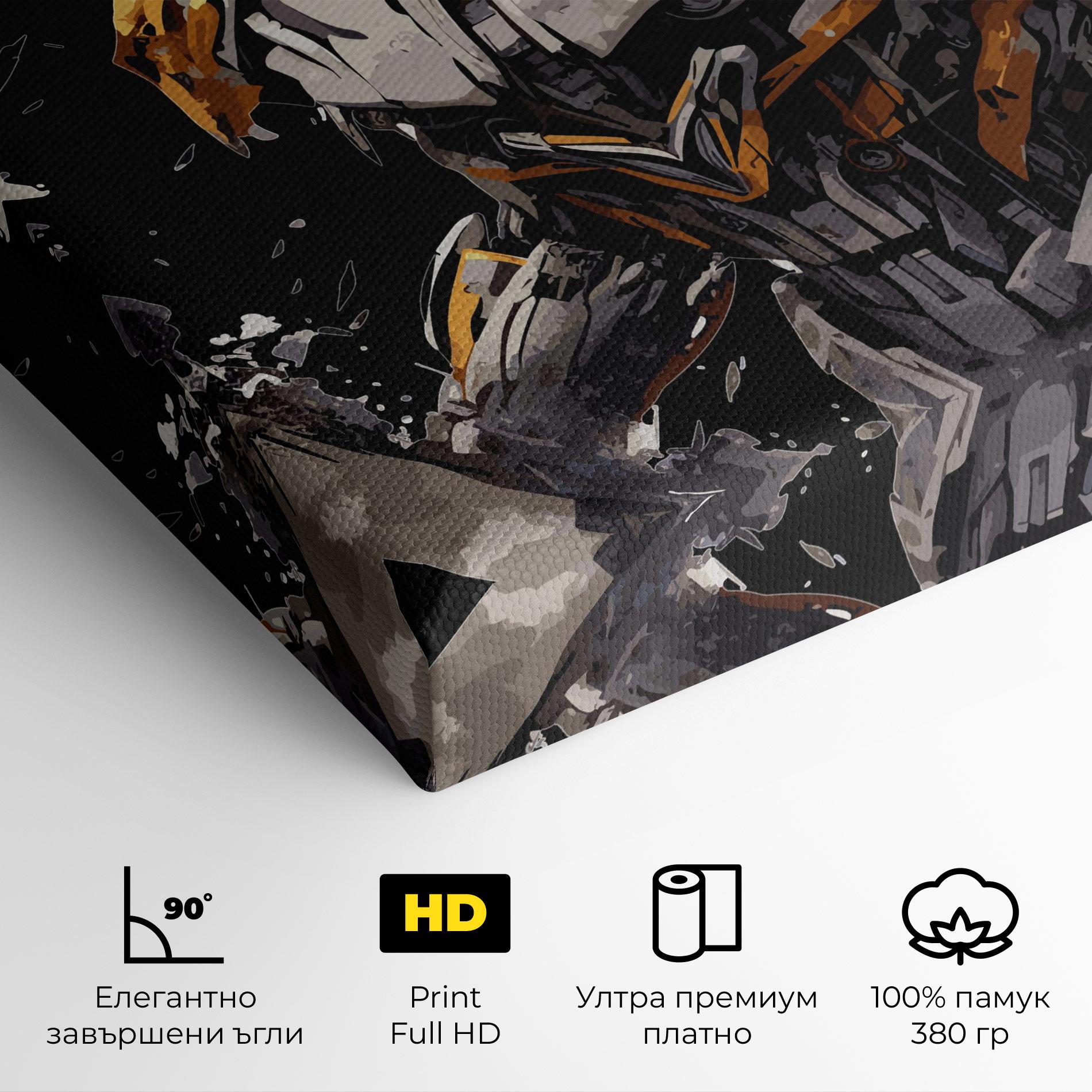 Картина на платно Grey Transformers mockup 4