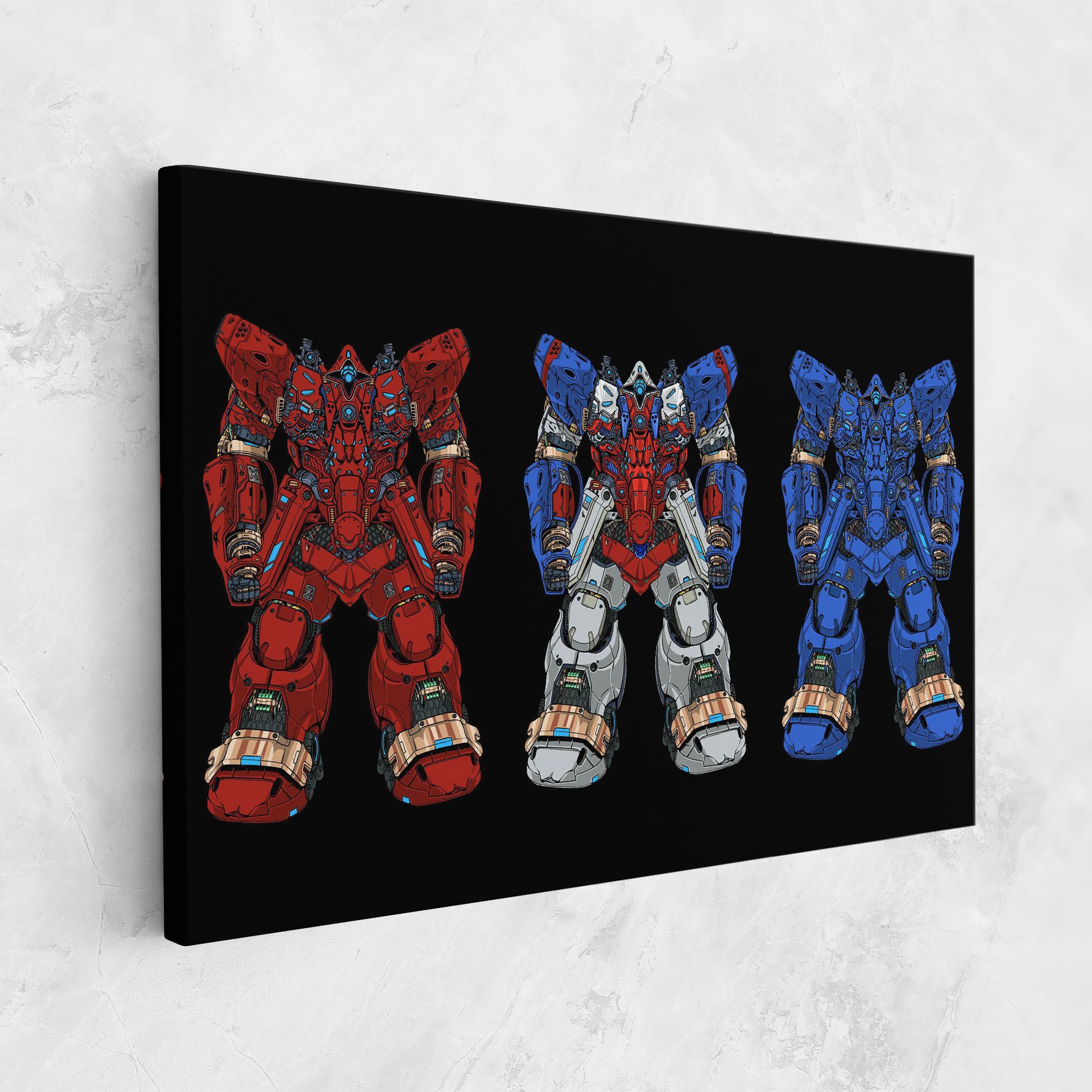 Blue Red Robots mockup 1