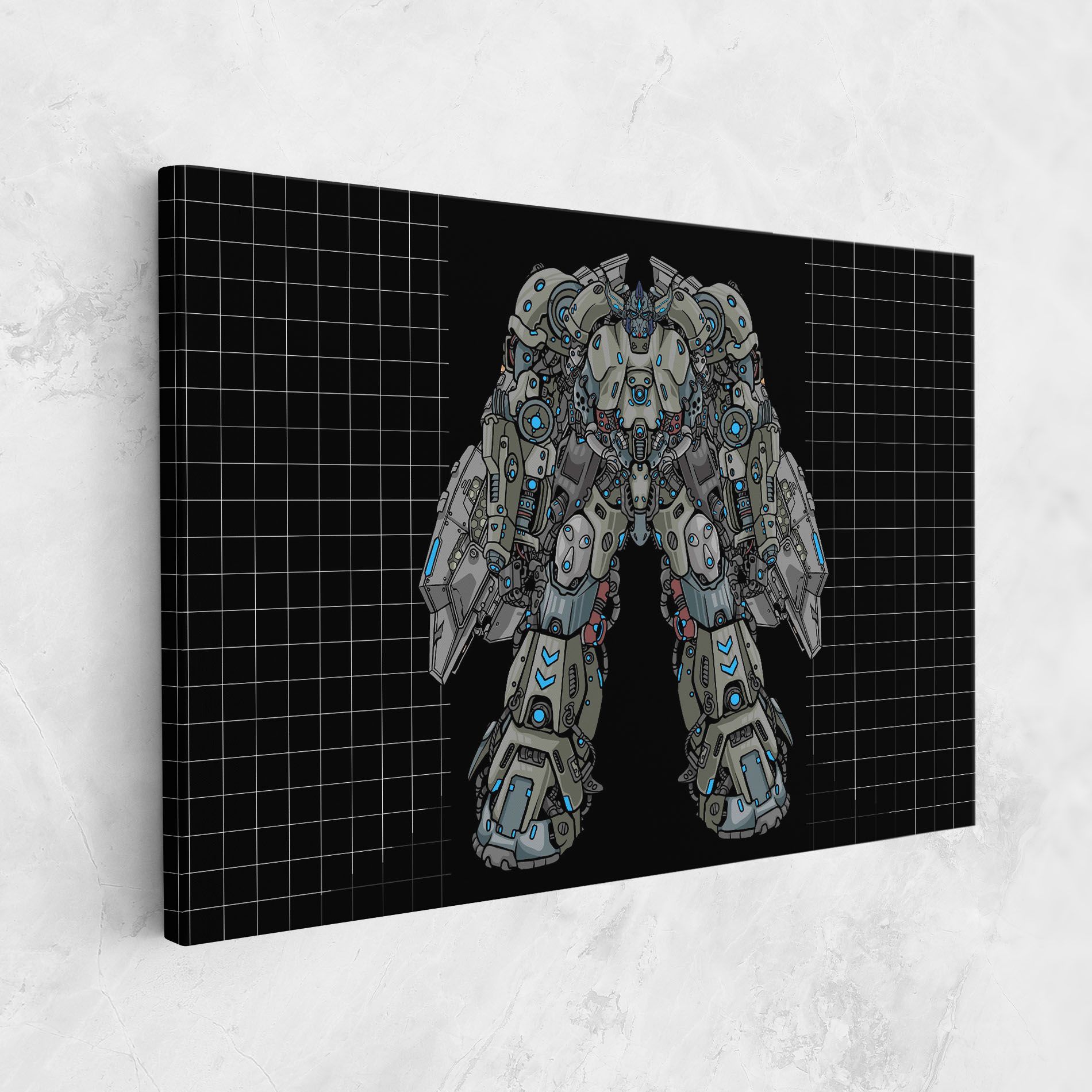 Grey Blue Robot mockup 1