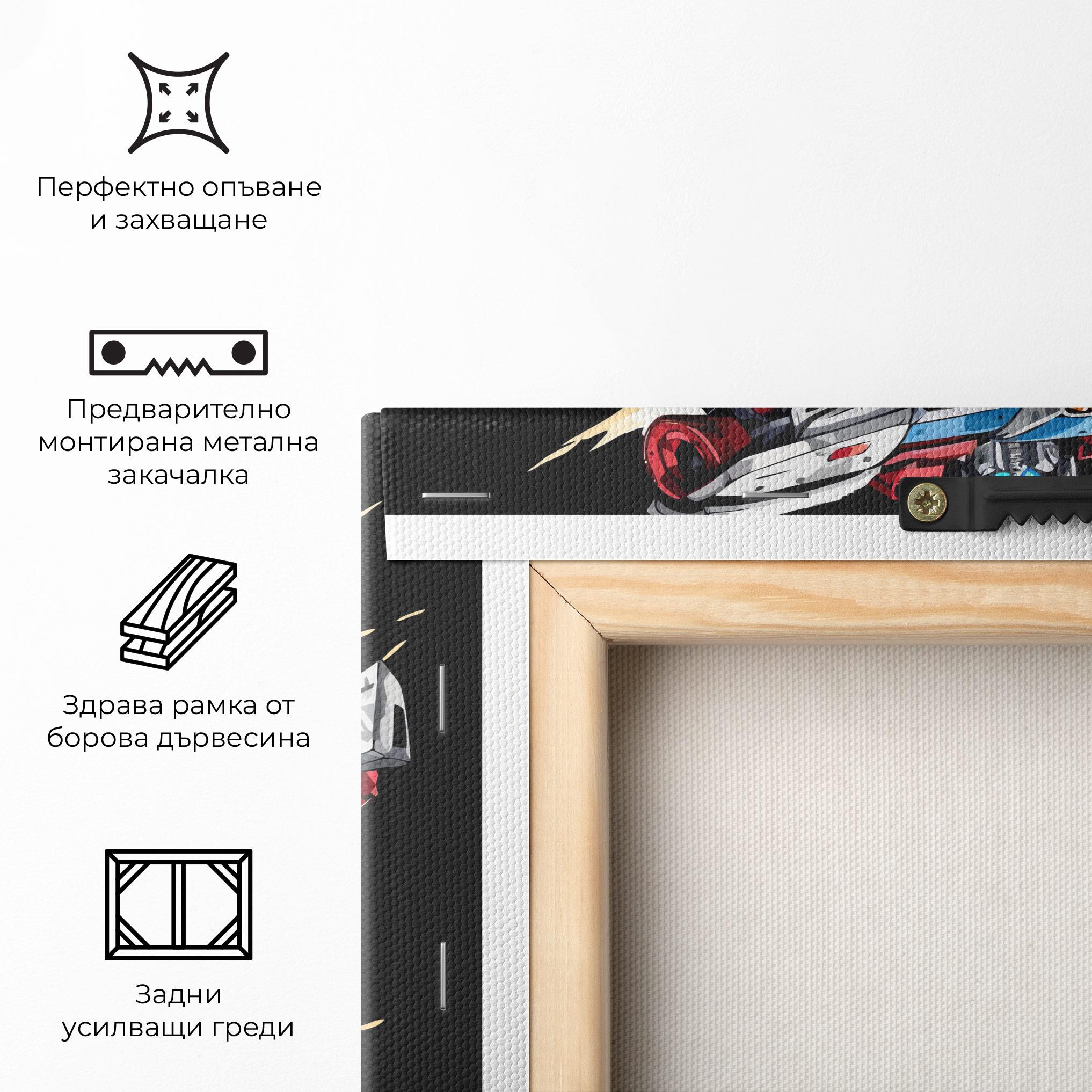 Картина на платно Crazy Robot mockup 5