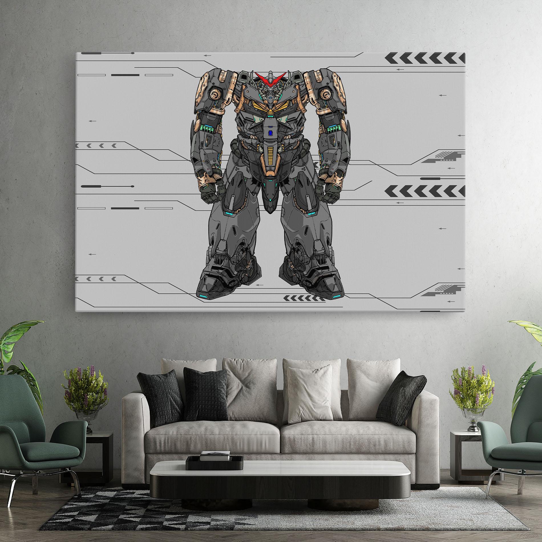 Картина на платно Big Grey Robot mockup 7