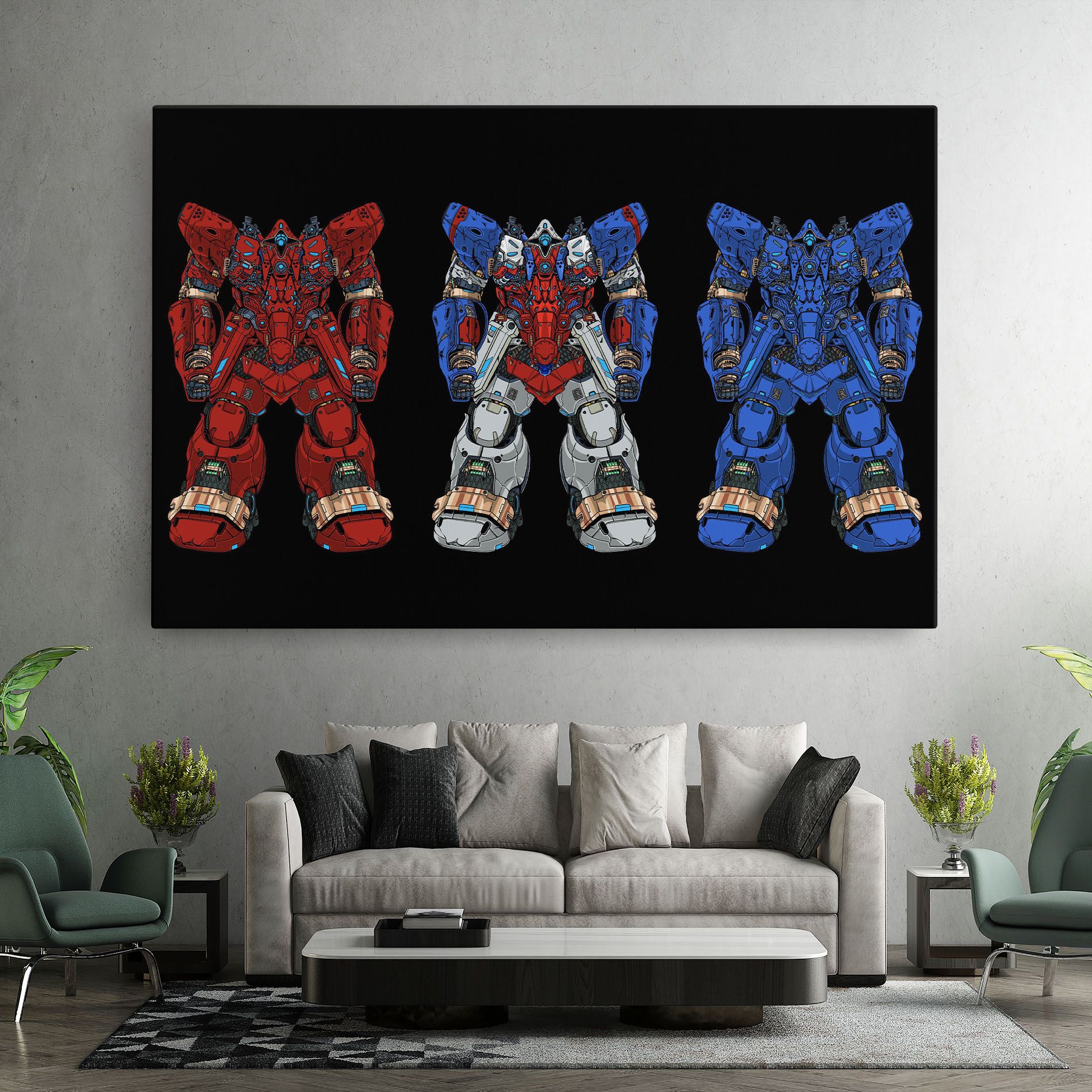 Blue Red Robots mockup 7