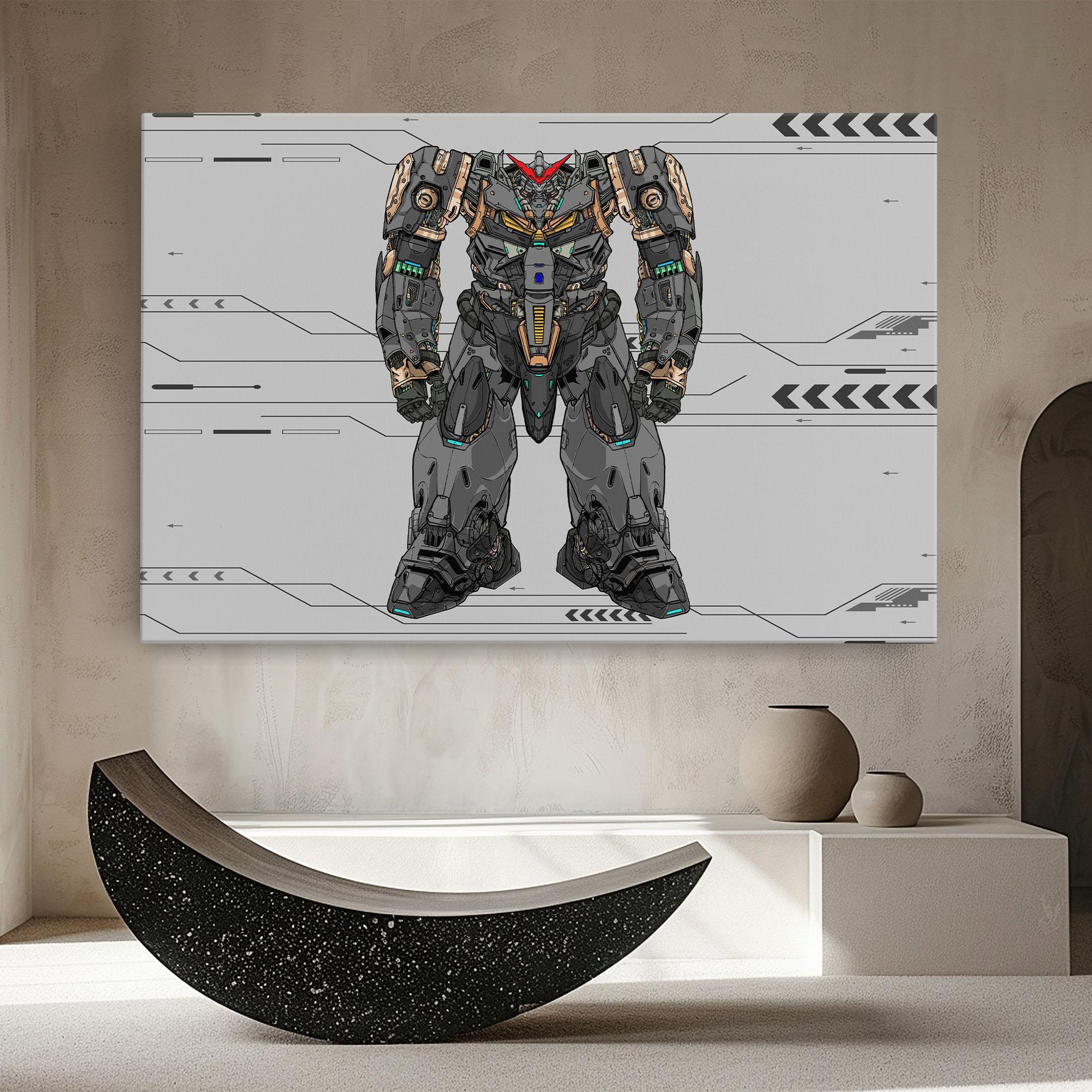 Картина на платно Big Grey Robot mockup 8