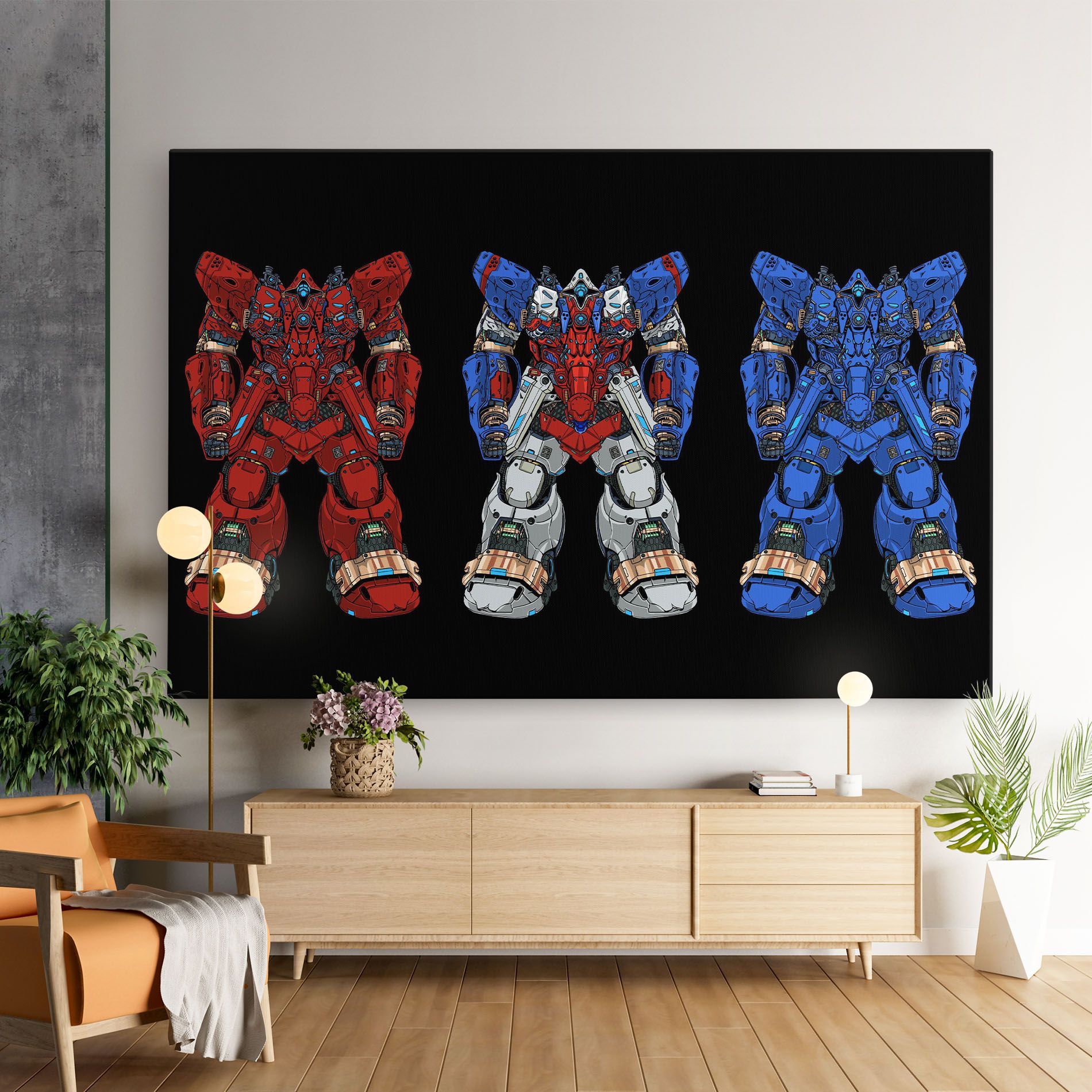 Blue Red Robots mockup 9
