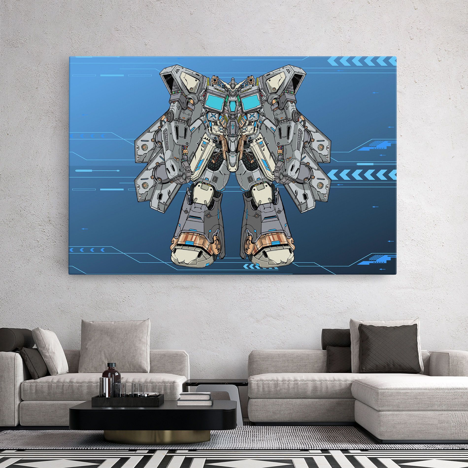 Blue Grey Robot mockup 2