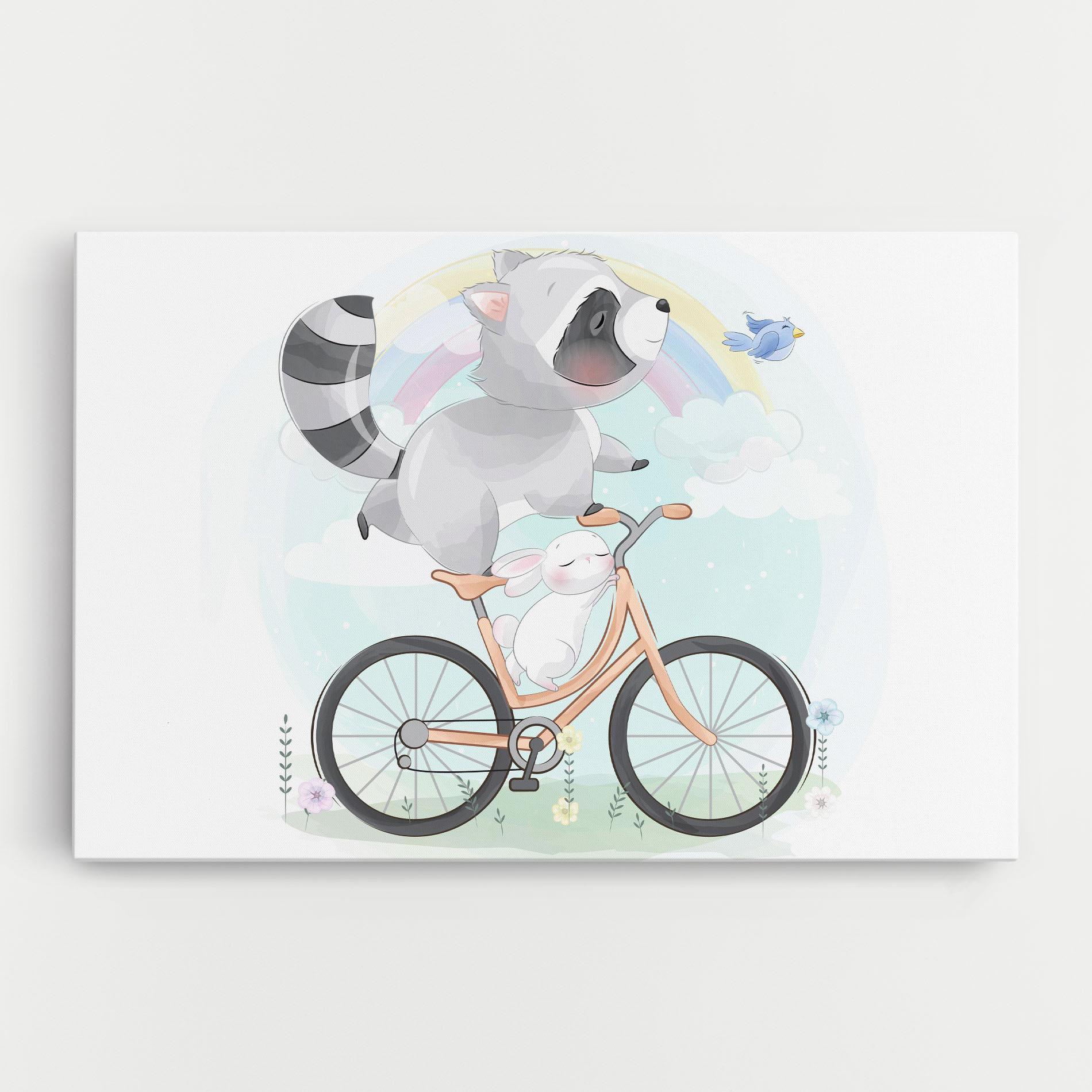 Картина на платно Bike Ride Animal mockup 0