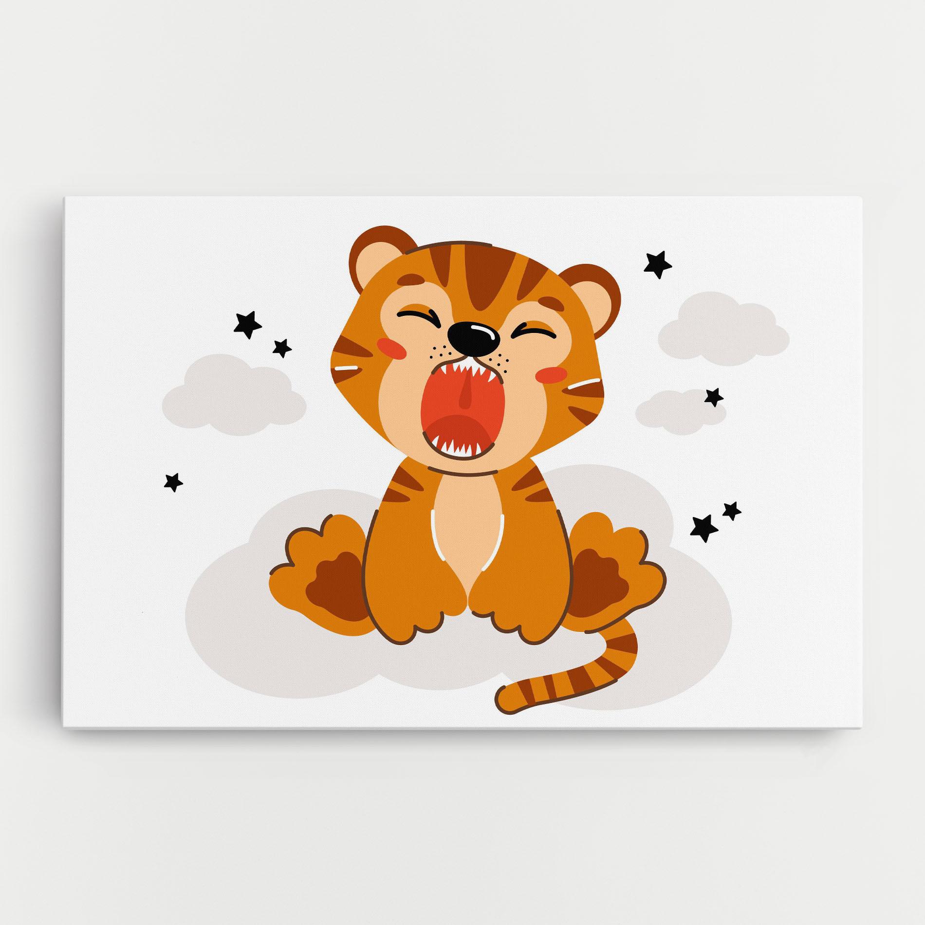 Картина на платно Cute Sleepy Tiger mockup 0