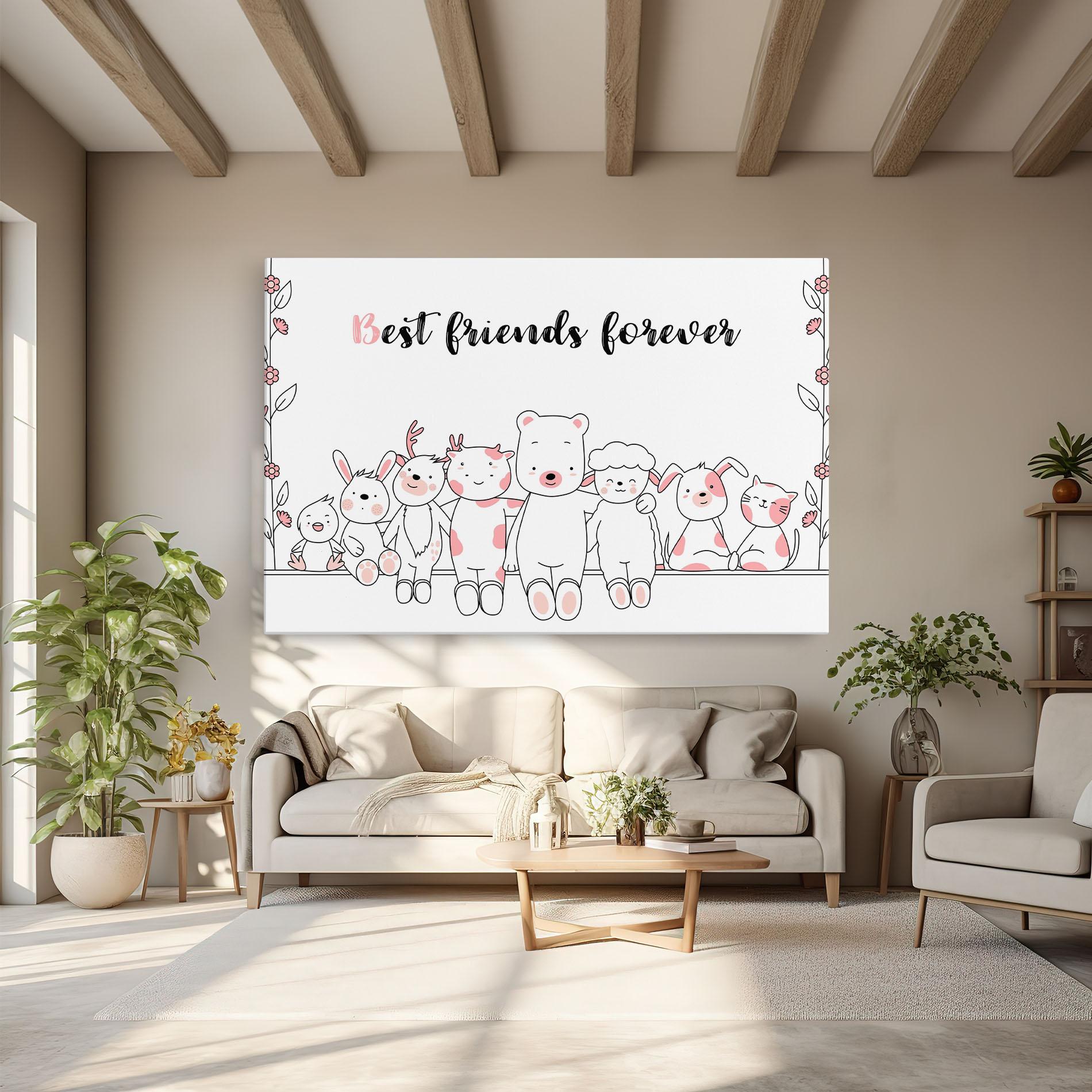 Картина на платно Friends Forever mockup 6