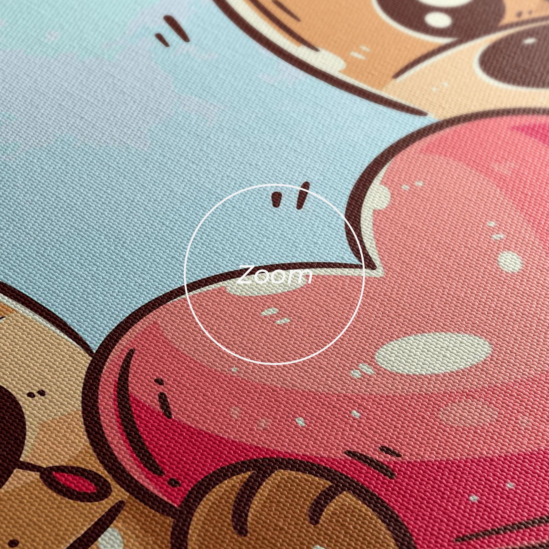 Картина на платно Bear Holding Heart mockup 3