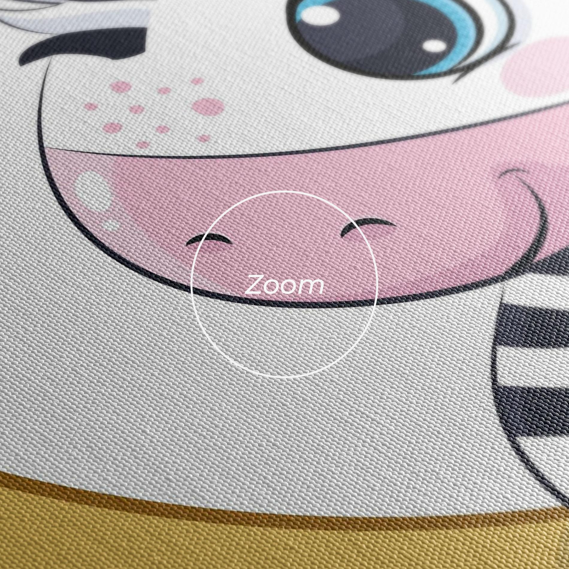Картина на платно Cute Zebra Moon mockup 3