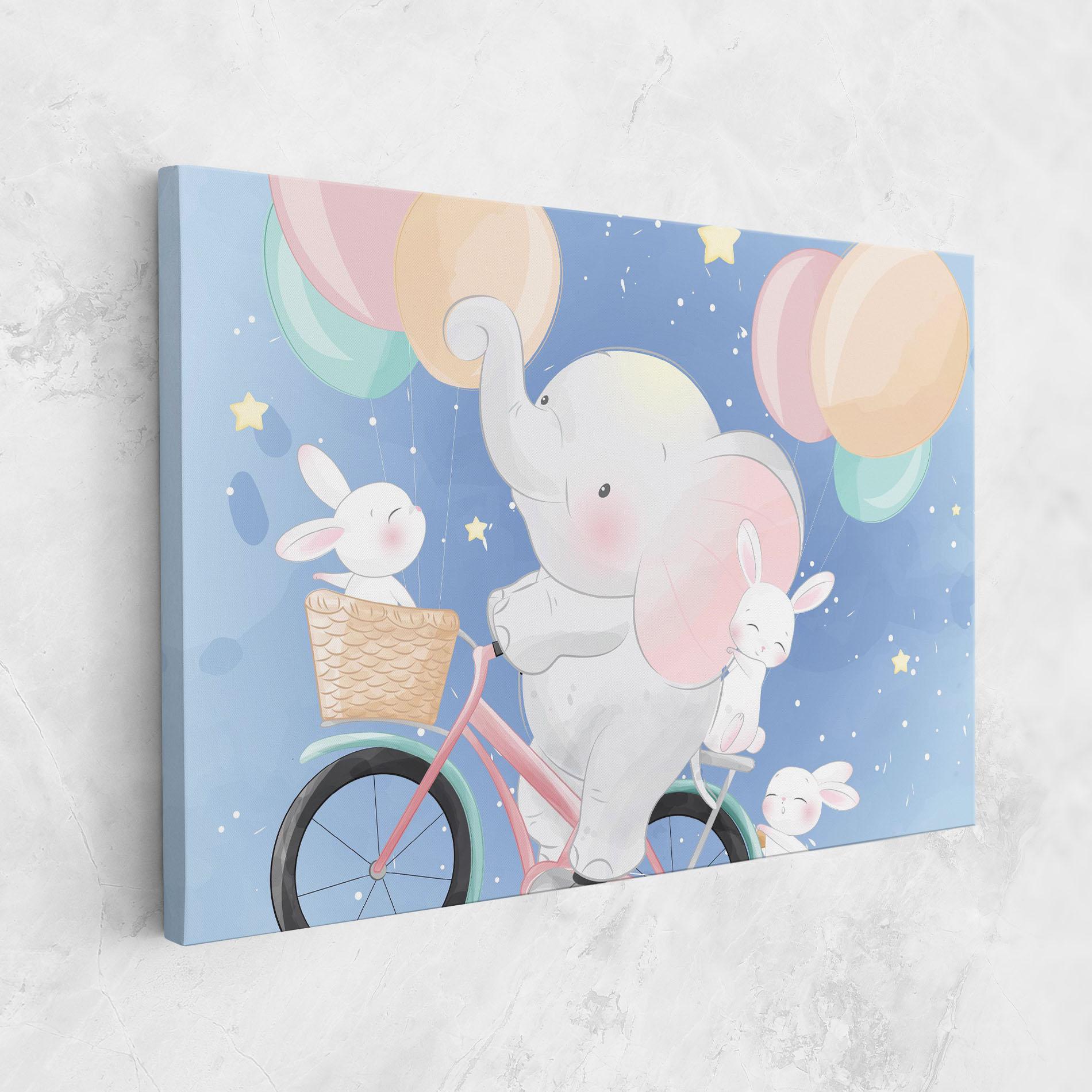 Картина на платно Bike Elephant mockup 1