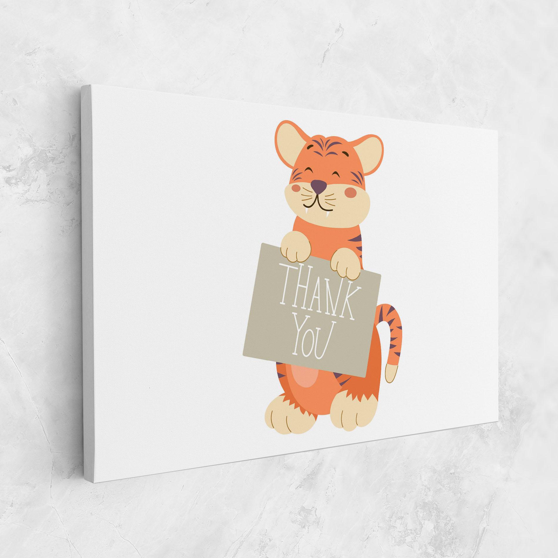 Картина на платно Tiger Thank U mockup 1