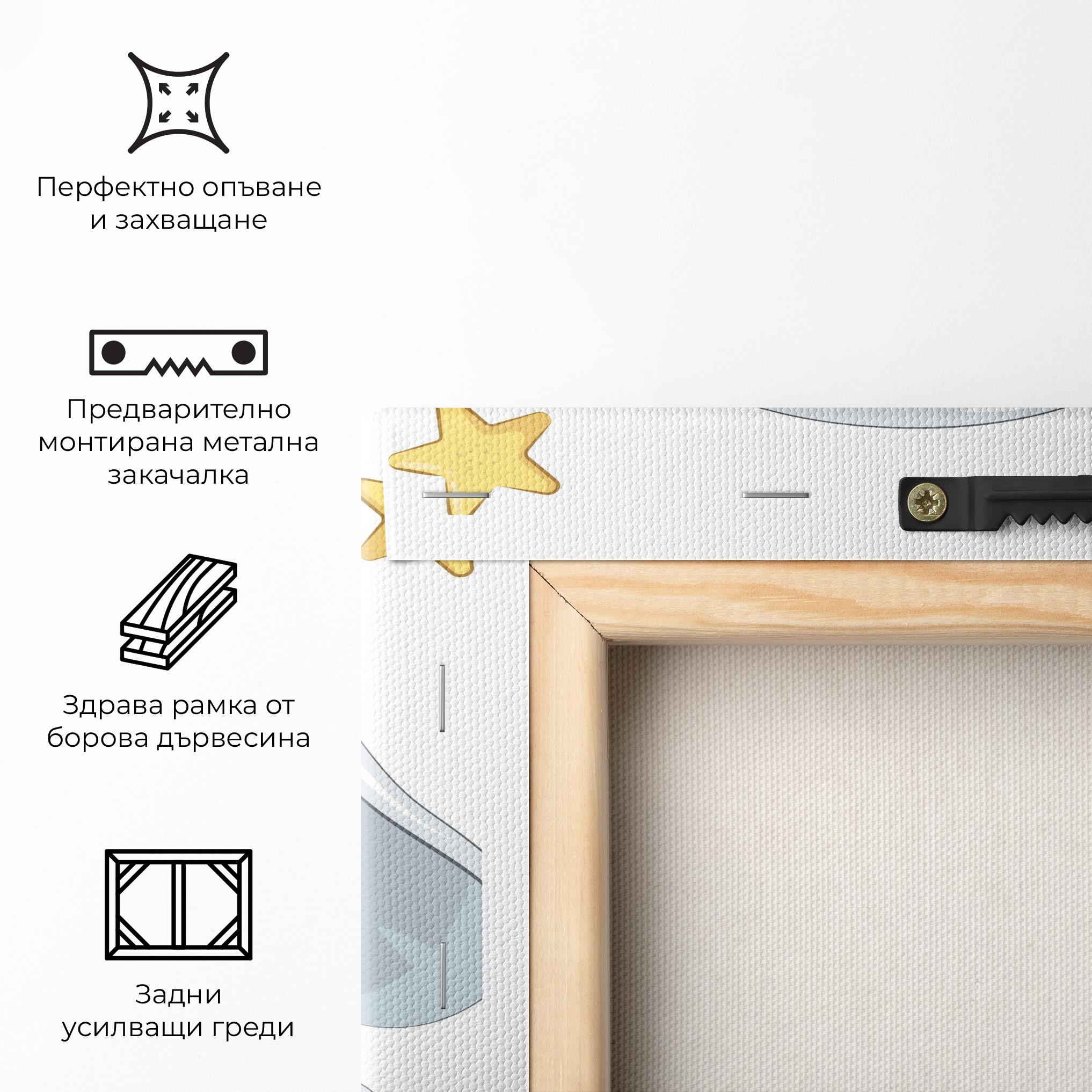 Картина на платно Cute Elephant Moon mockup 5