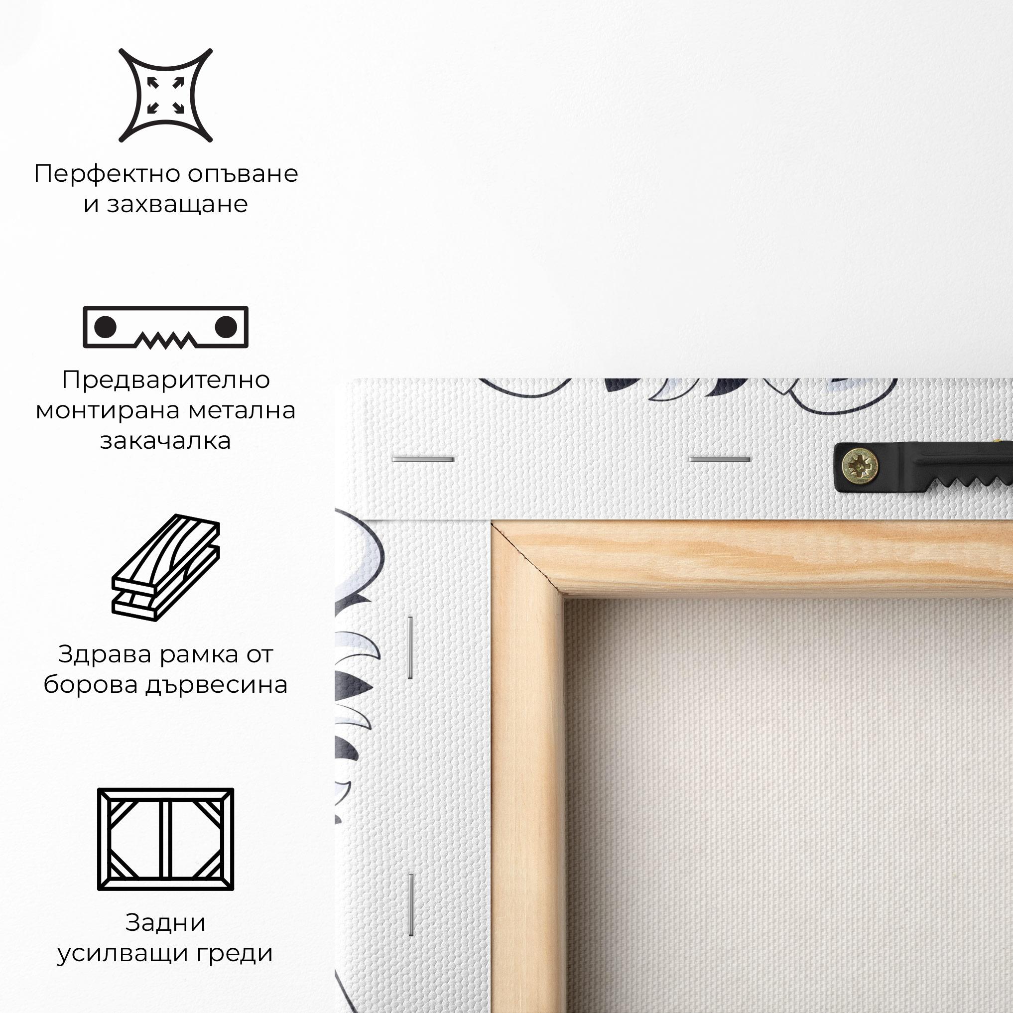 Картина на платно Cute Zebra Moon mockup 5