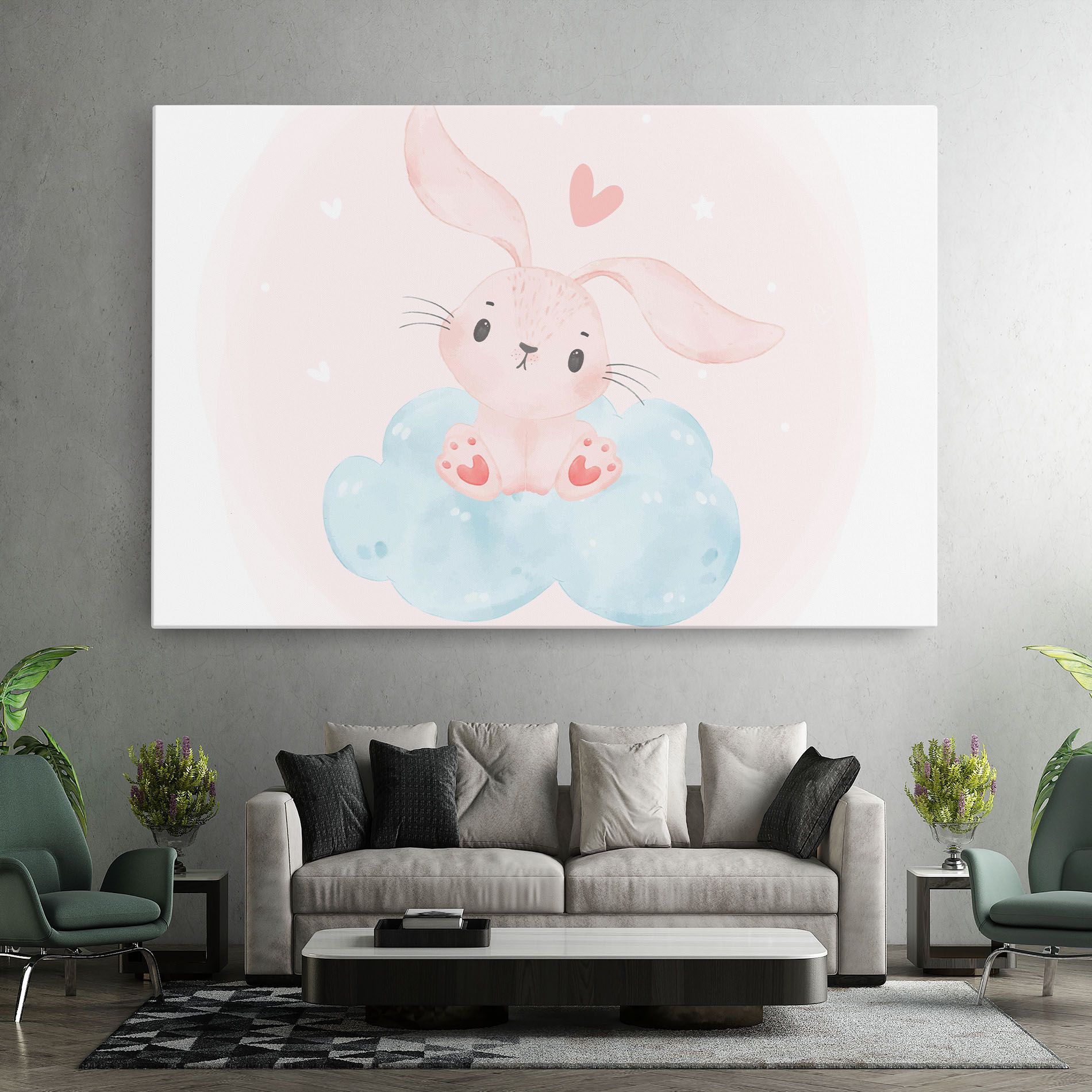 Cloud Pink Bunny mockup 7
