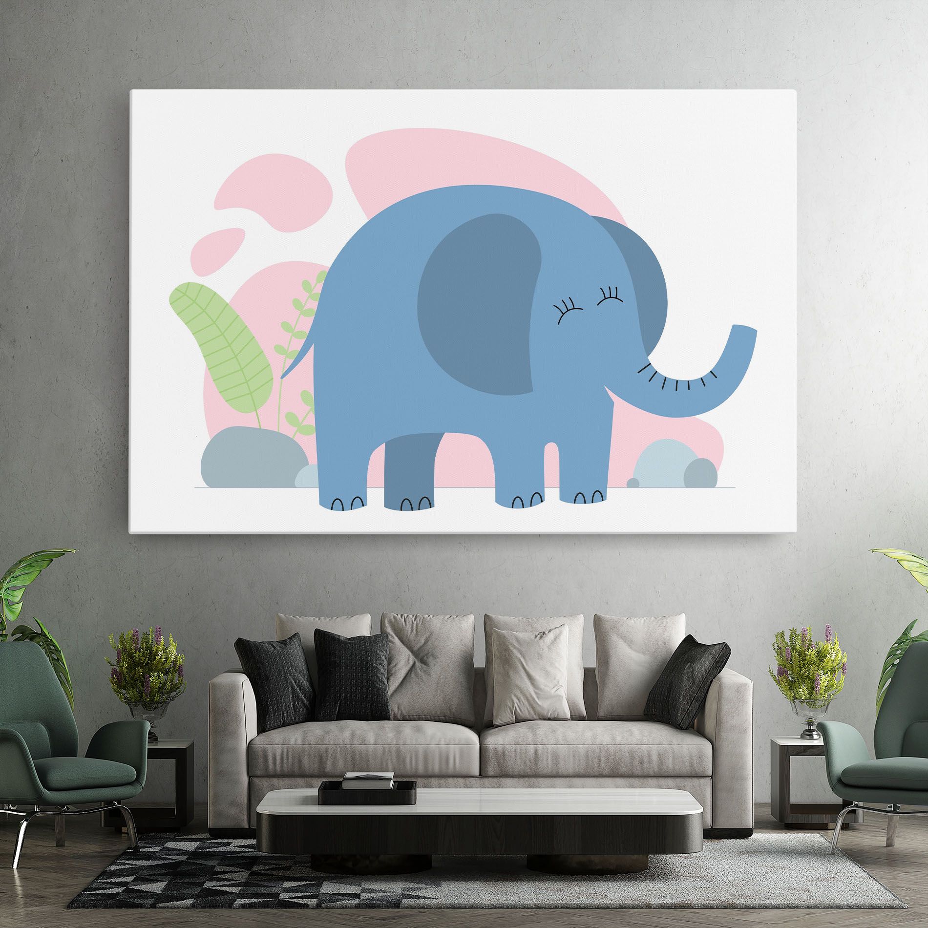 Leaf Cute Elephant mockup 7