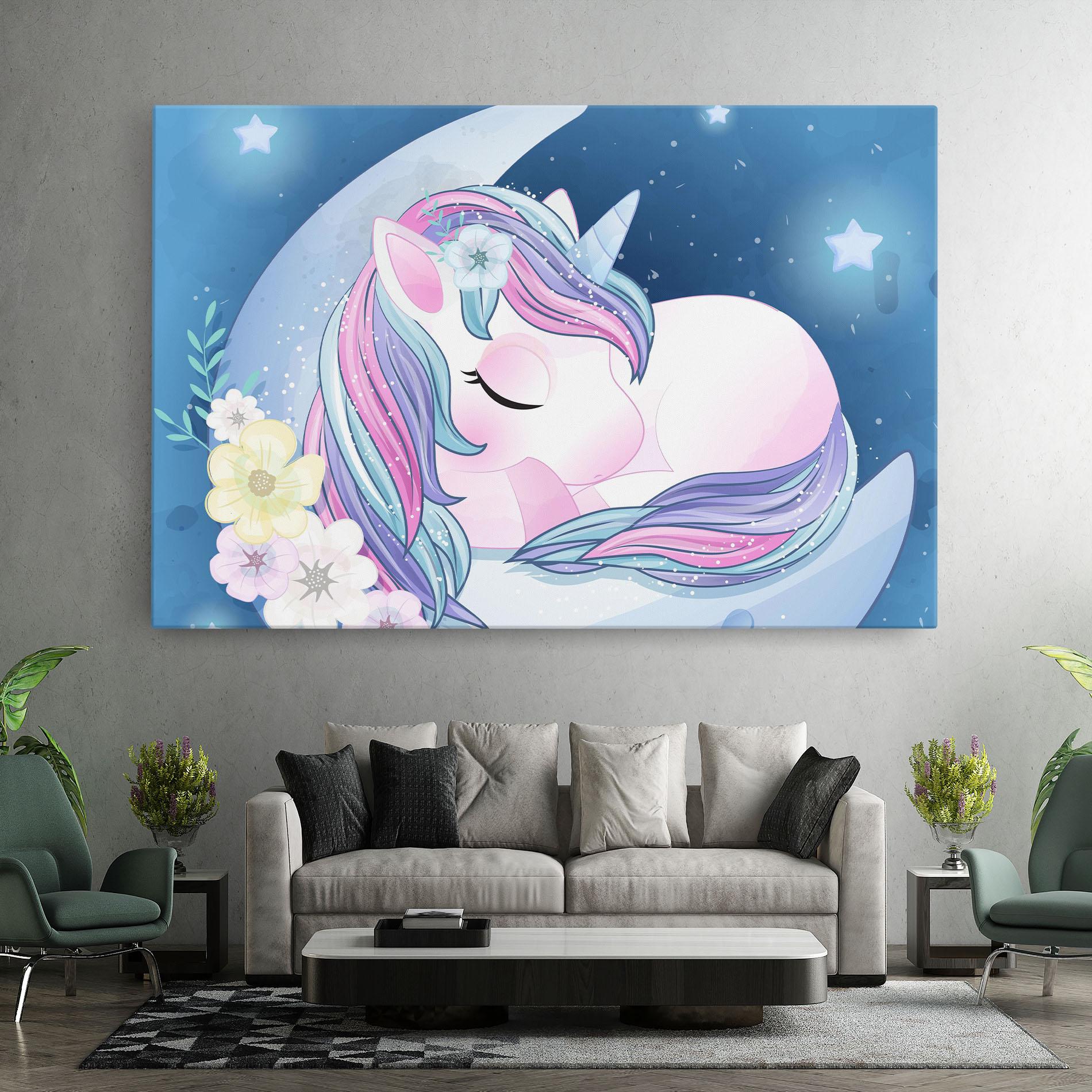 Картина на платно Moon Unicorn mockup 7