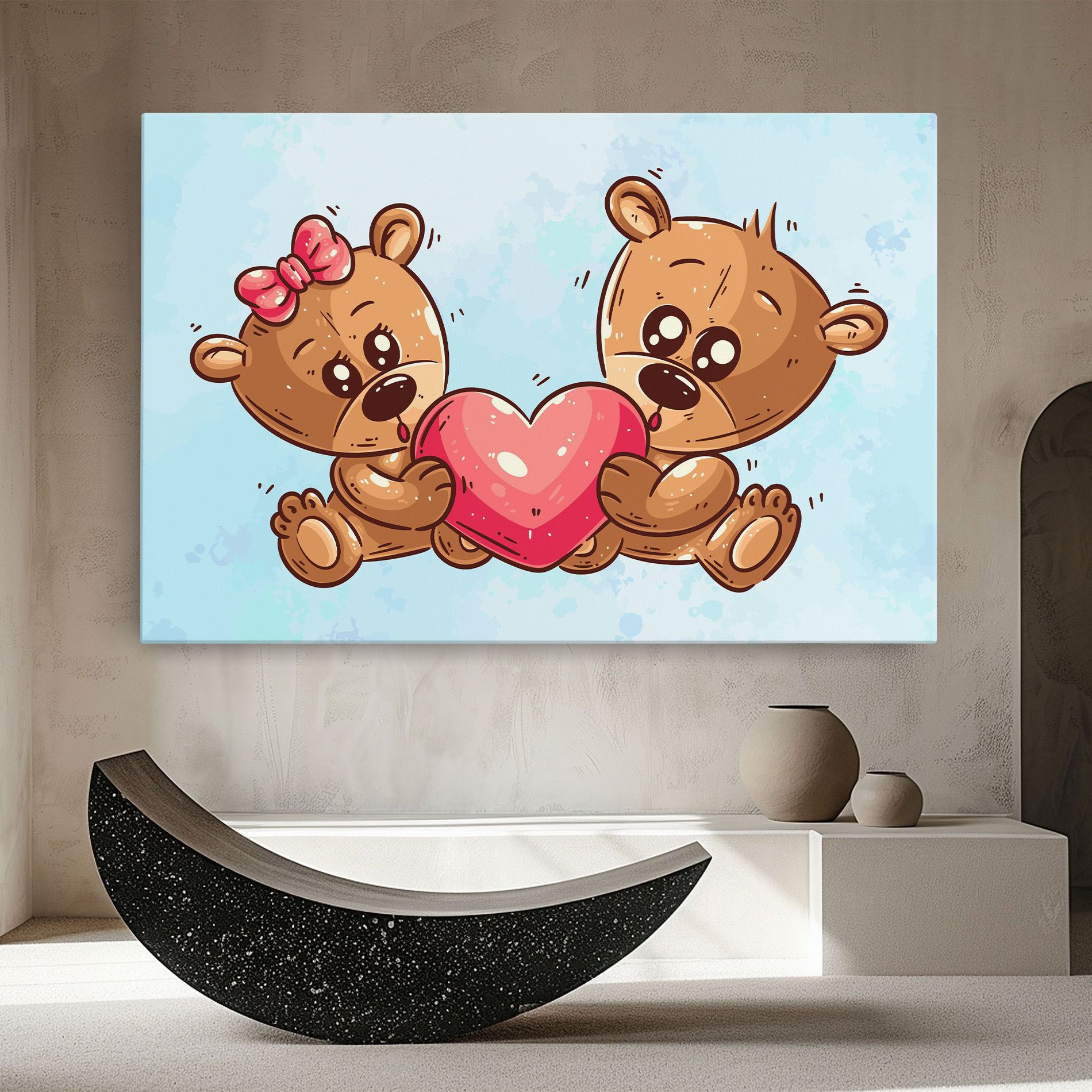 Bear Holding Heart mockup 8