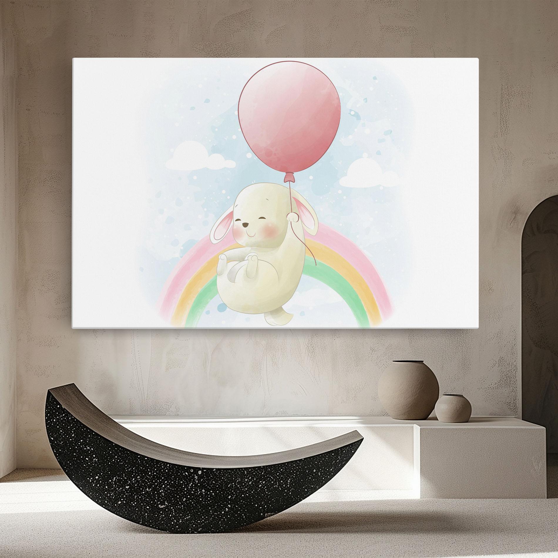 Картина на платно Rainbow Bunny Art mockup 8