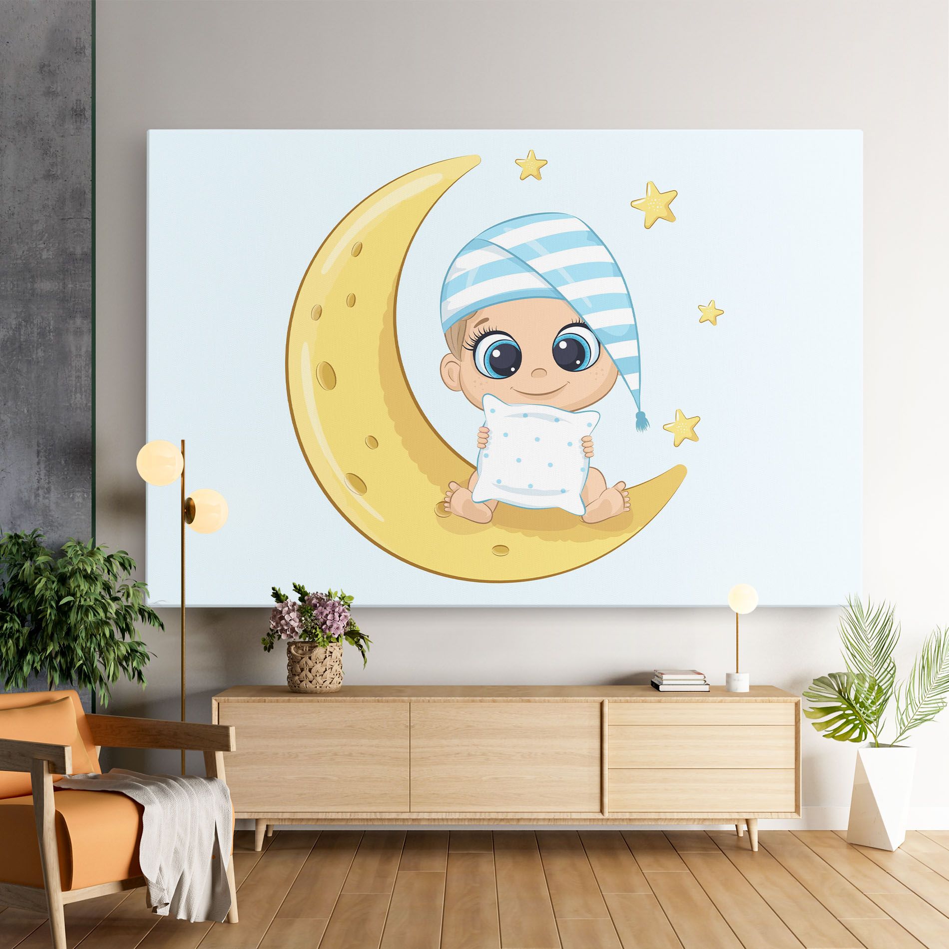 Baby On Moon mockup 9