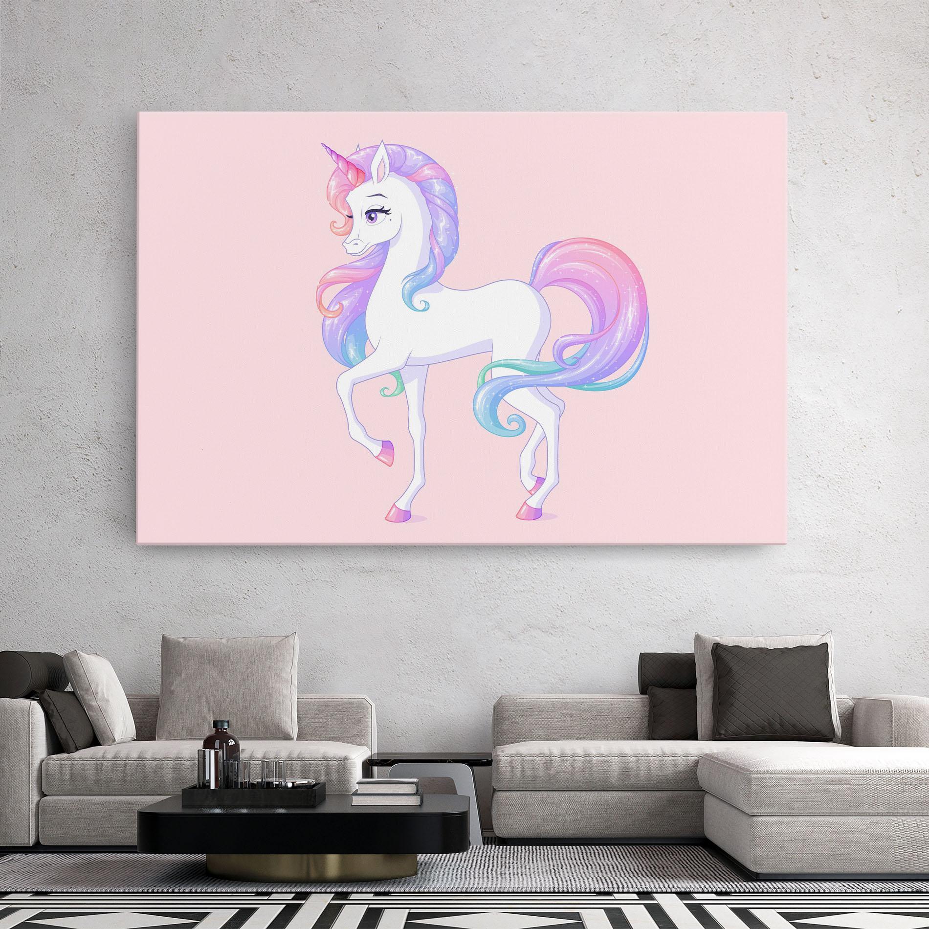 Картина на платно Beautiful Unicorn mockup 2