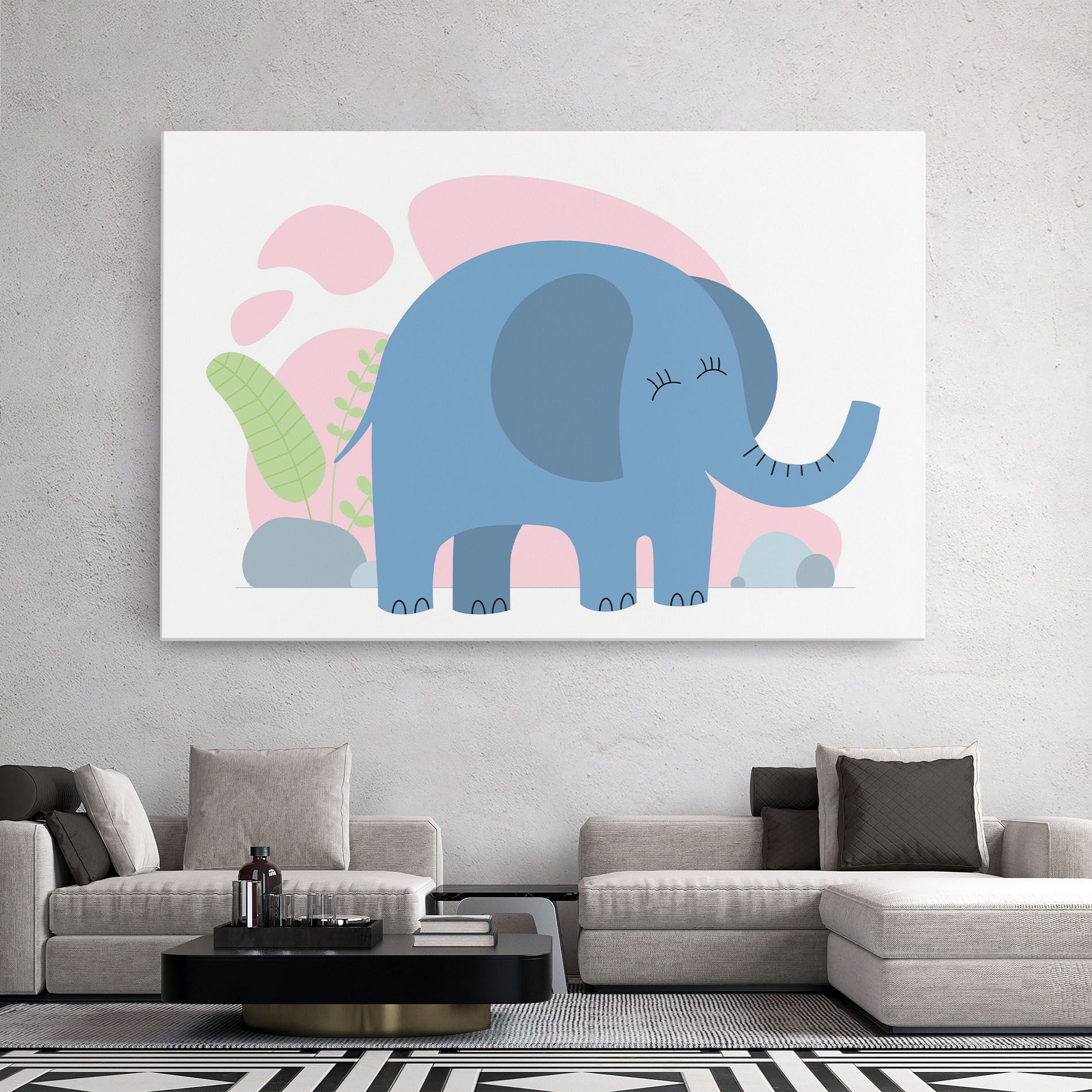 Leaf Cute Elephant mockup 2