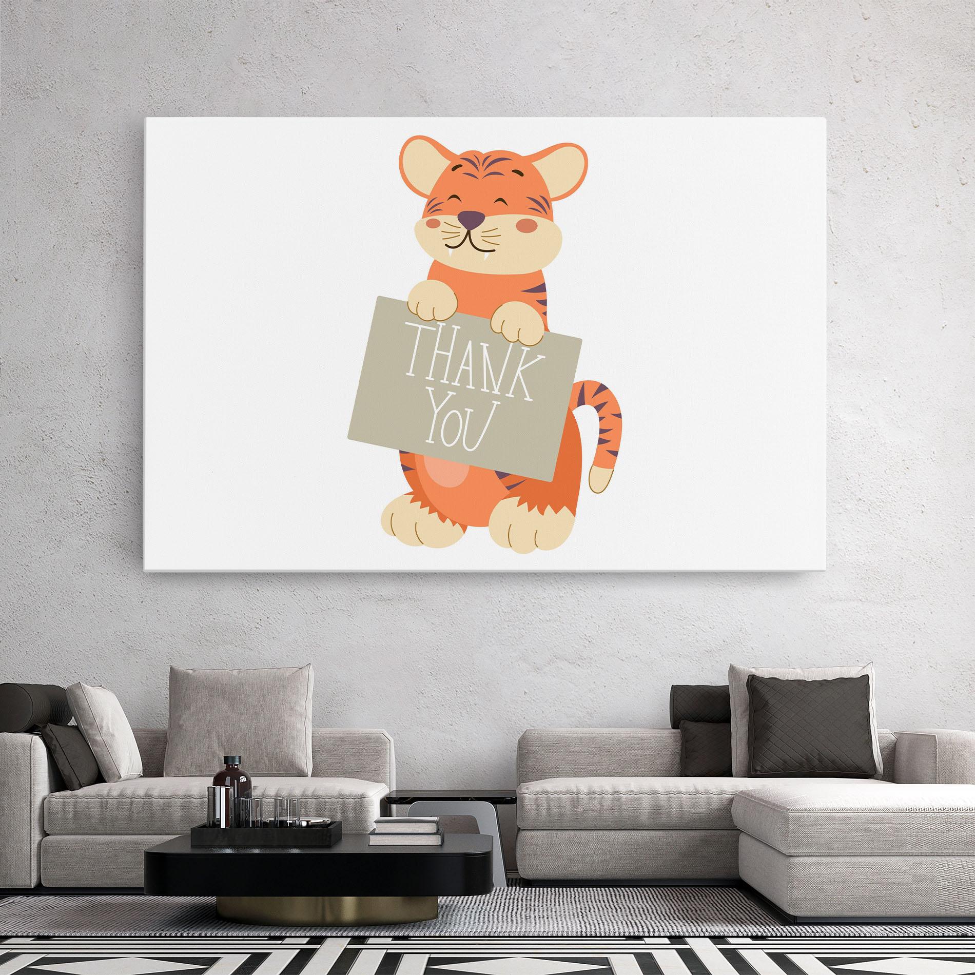 Картина на платно Tiger Thank U mockup 2